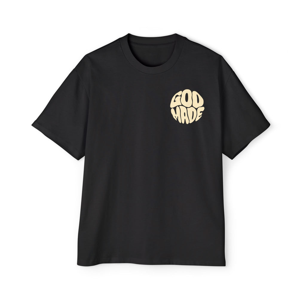 God Made Men's Heavy Oversized Tee, Casual Streetwear, Trendy Graphic Shirt, Unisex Gift, Everyday Comfort, Statement Tee