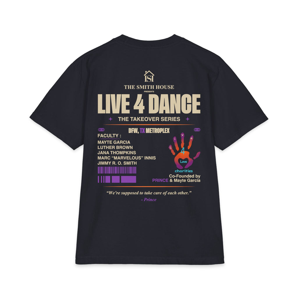 Live 4 Dance DFW Takeover T-Shirt — Live4LoveCharities Dance Convention Shirt