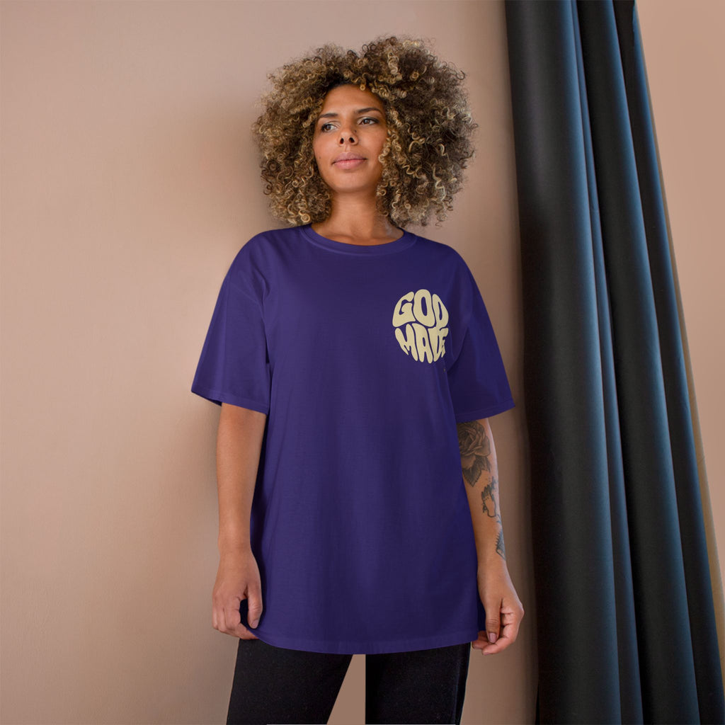 God Made Champion T-Shirt, Casual Wear, Gift for Believers, Inspirational Tee, Everyday Comfort