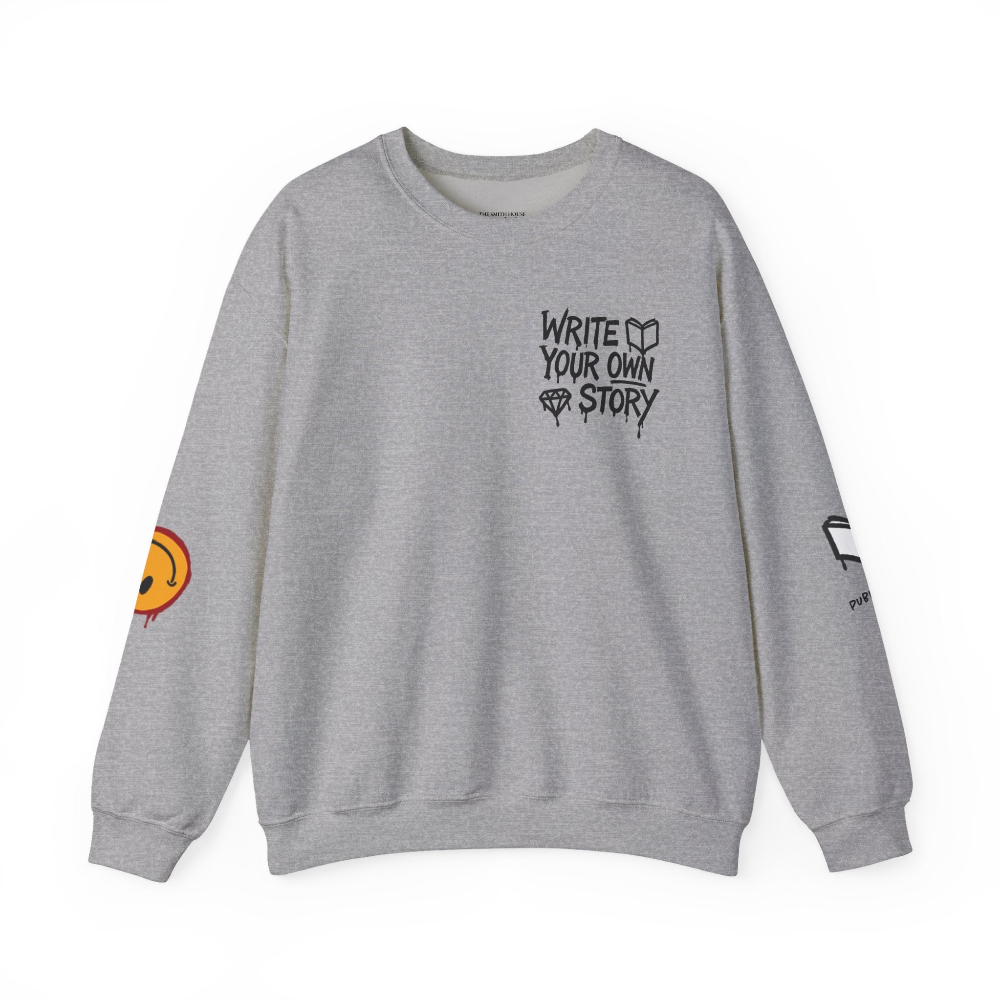 Write Your Own Story Crewneck Sweatshirt — Inspirational Graphic Pullover