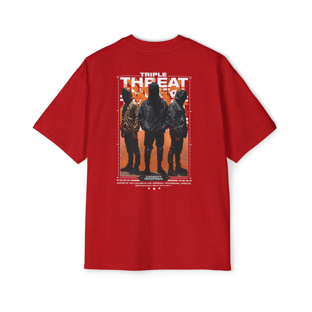 Graphic Tee — “Purpose” Front & Triple Threat Movie Poster Back