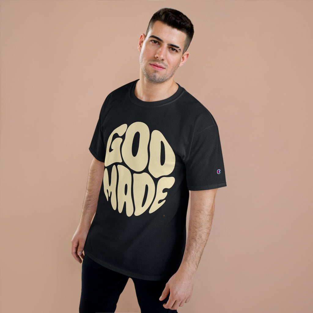 God Made Champion T-Shirt, Casual Wear, Gift for Believers, Inspirational Tee, Everyday Comfort