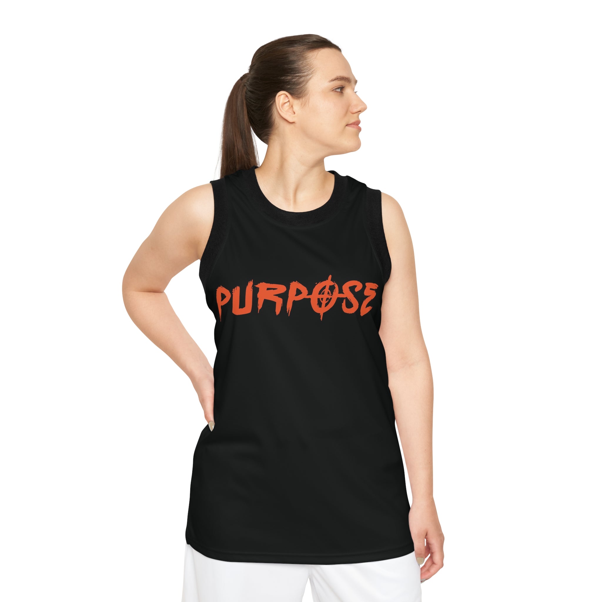 Purpose Unisex Basketball Jersey - Sporty Black Jersey for Athletes