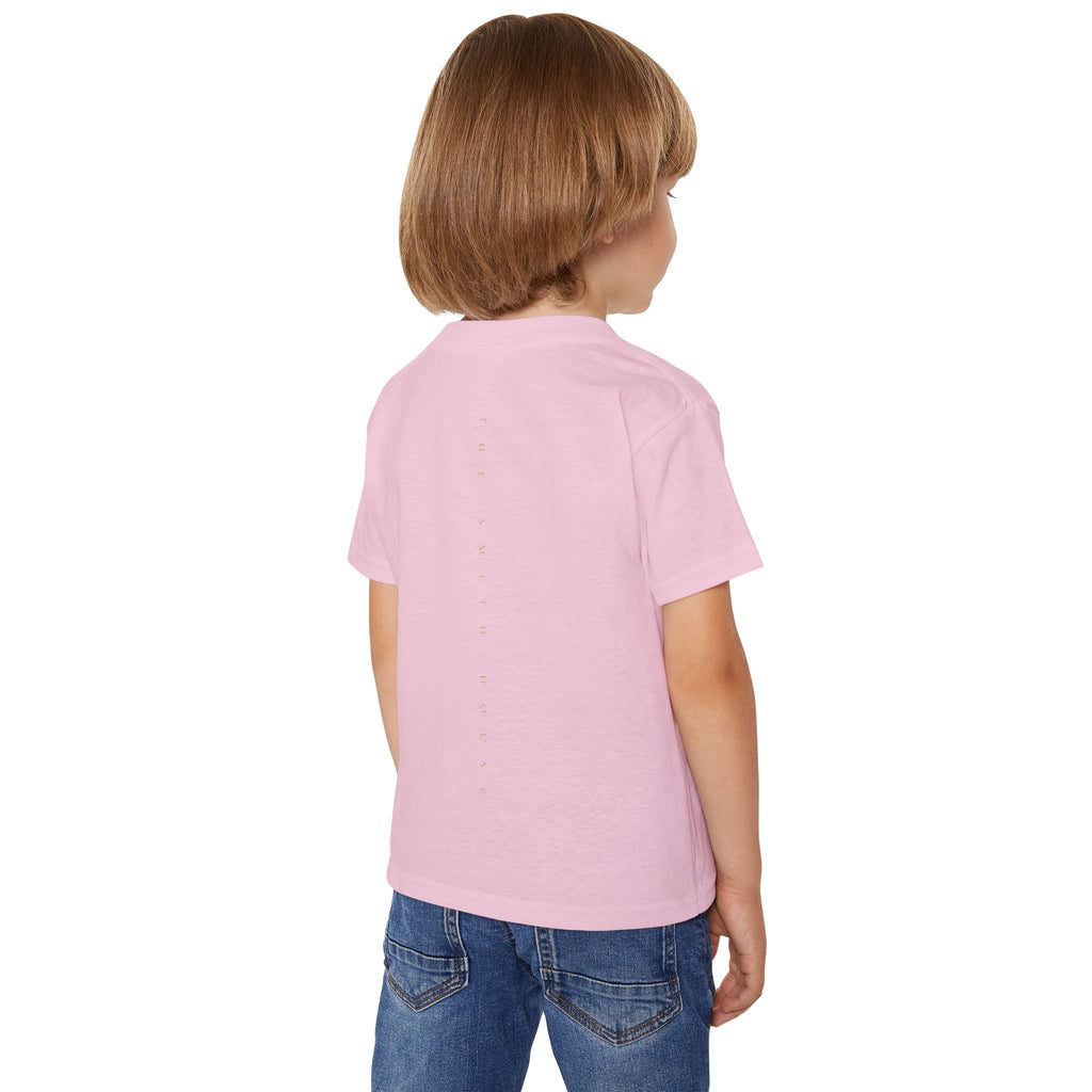 Toddler T-Shirt — "God Made" Red Retro Script Kids Tee