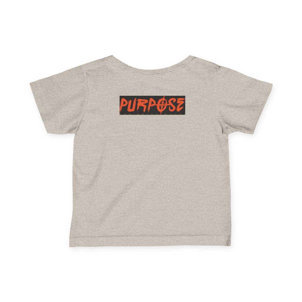 Stylish Purpose Infant Fine Jersey Tee - Trendy Baby Shirt with Bold Graphic Design