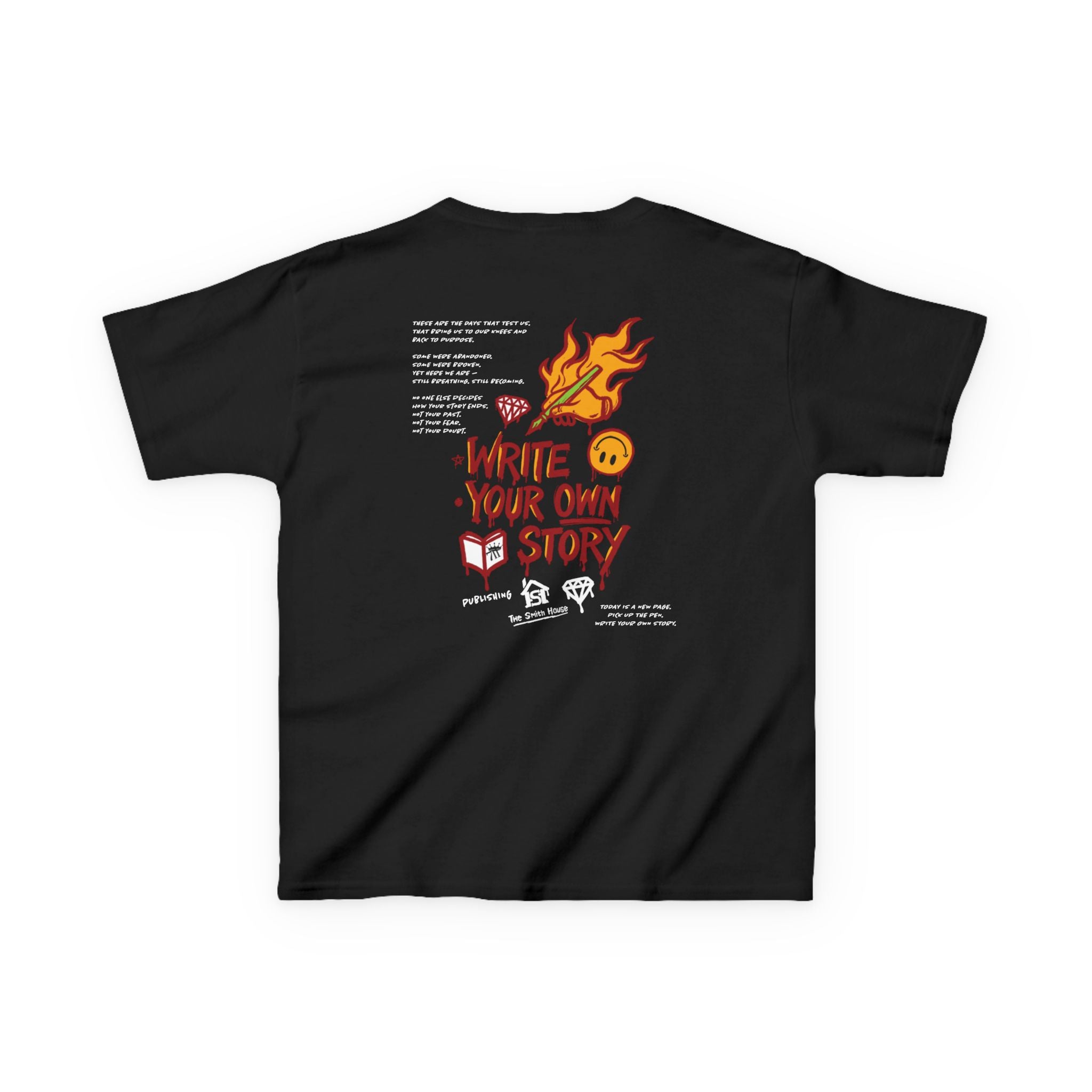 Empowering Kids Tee — "Write Your Own Story" Motivational Graphic T-Shirt