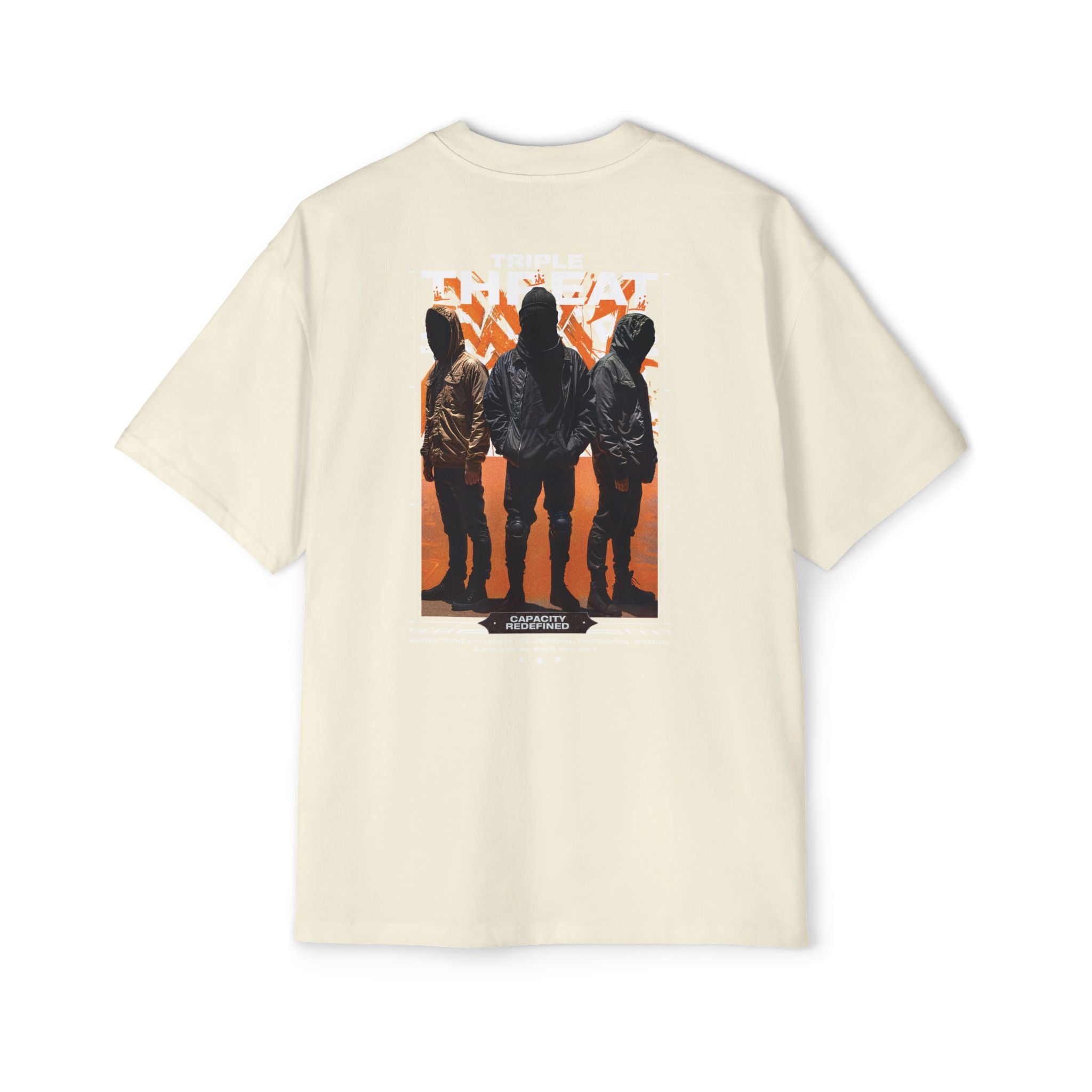 Graphic Tee — “Purpose” Front & Triple Threat Movie Poster Back