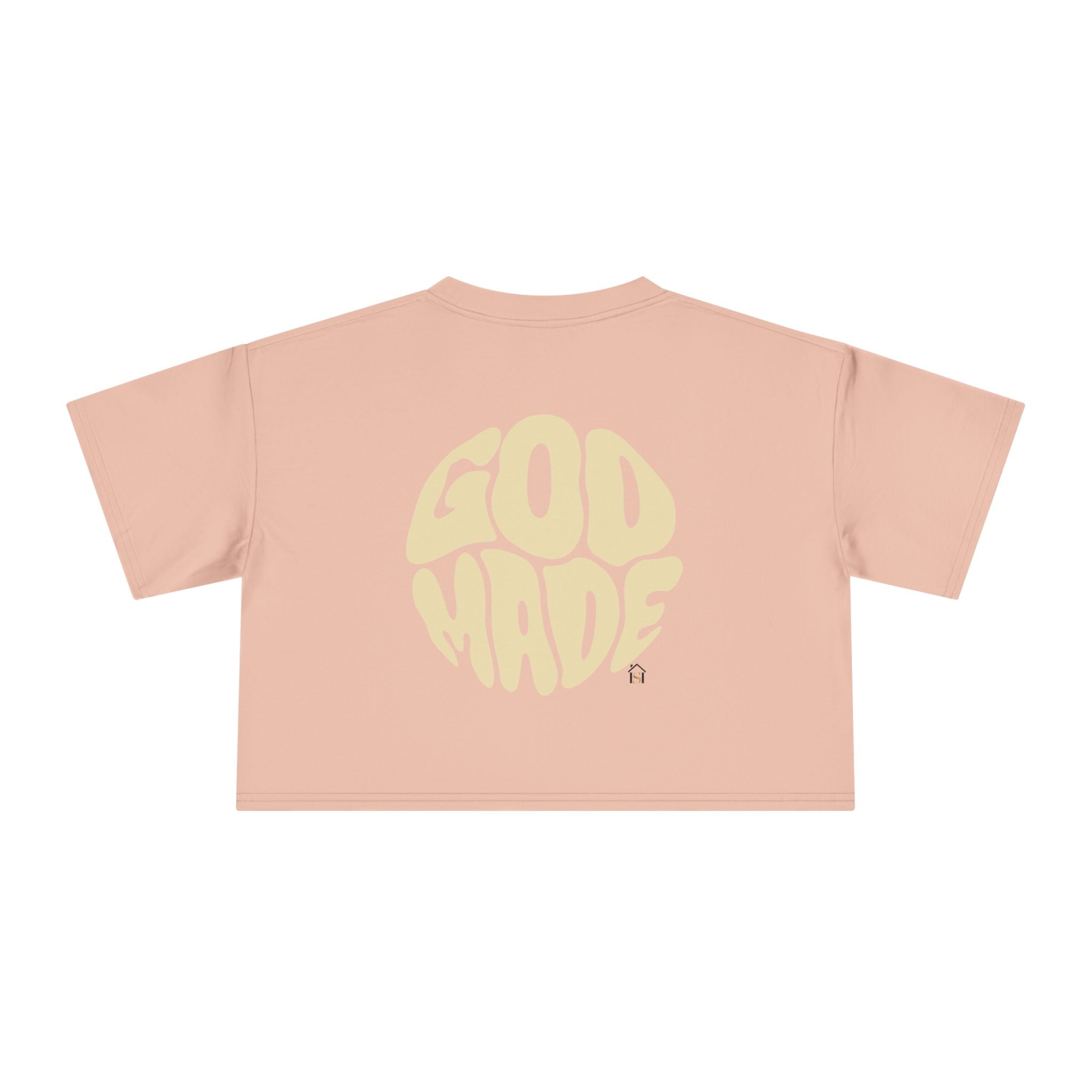 Women's Crop Tee with Bold 'GOD MADE' Design, Stylish Summer Top, Gift for Fashion Lovers, Casual Daily Wear, Unique Trendy Apparel