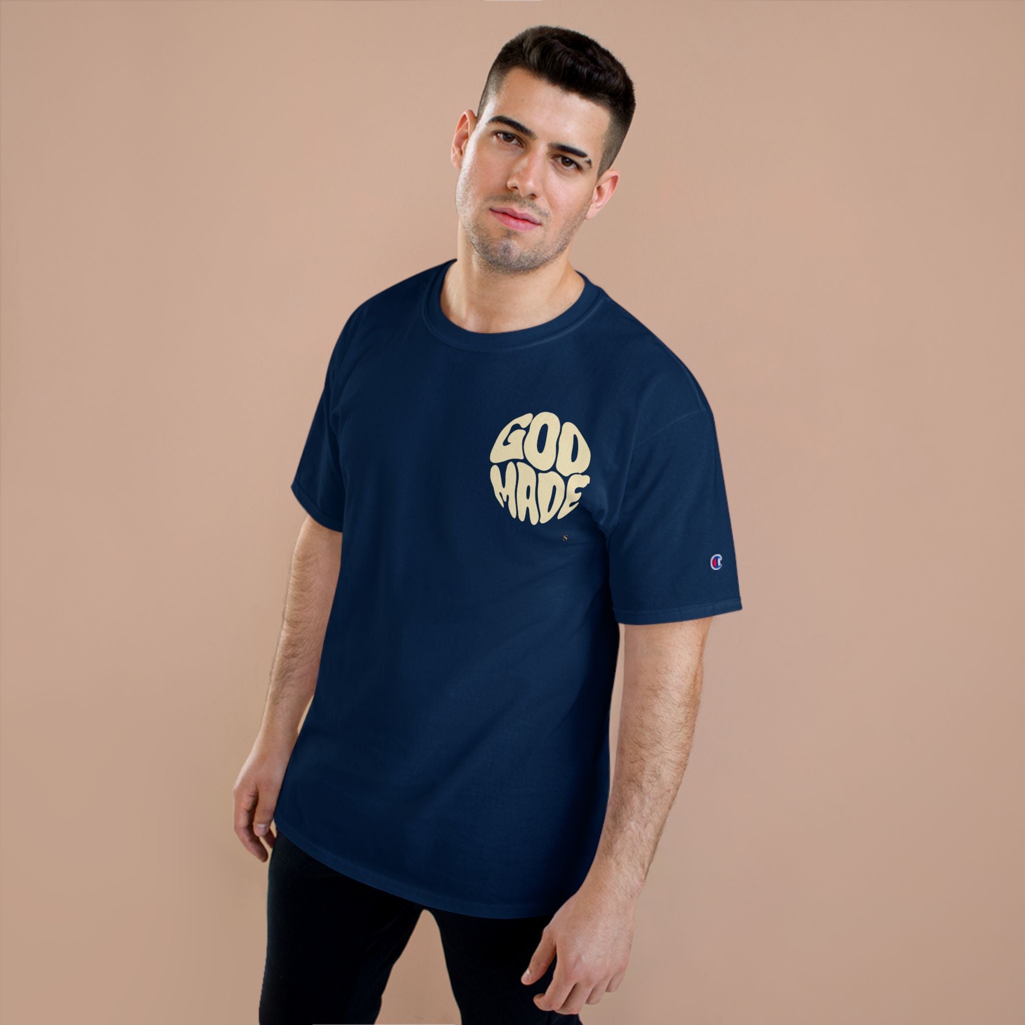 God Made Champion T-Shirt, Casual Wear, Gift for Believers, Inspirational Tee, Everyday Comfort