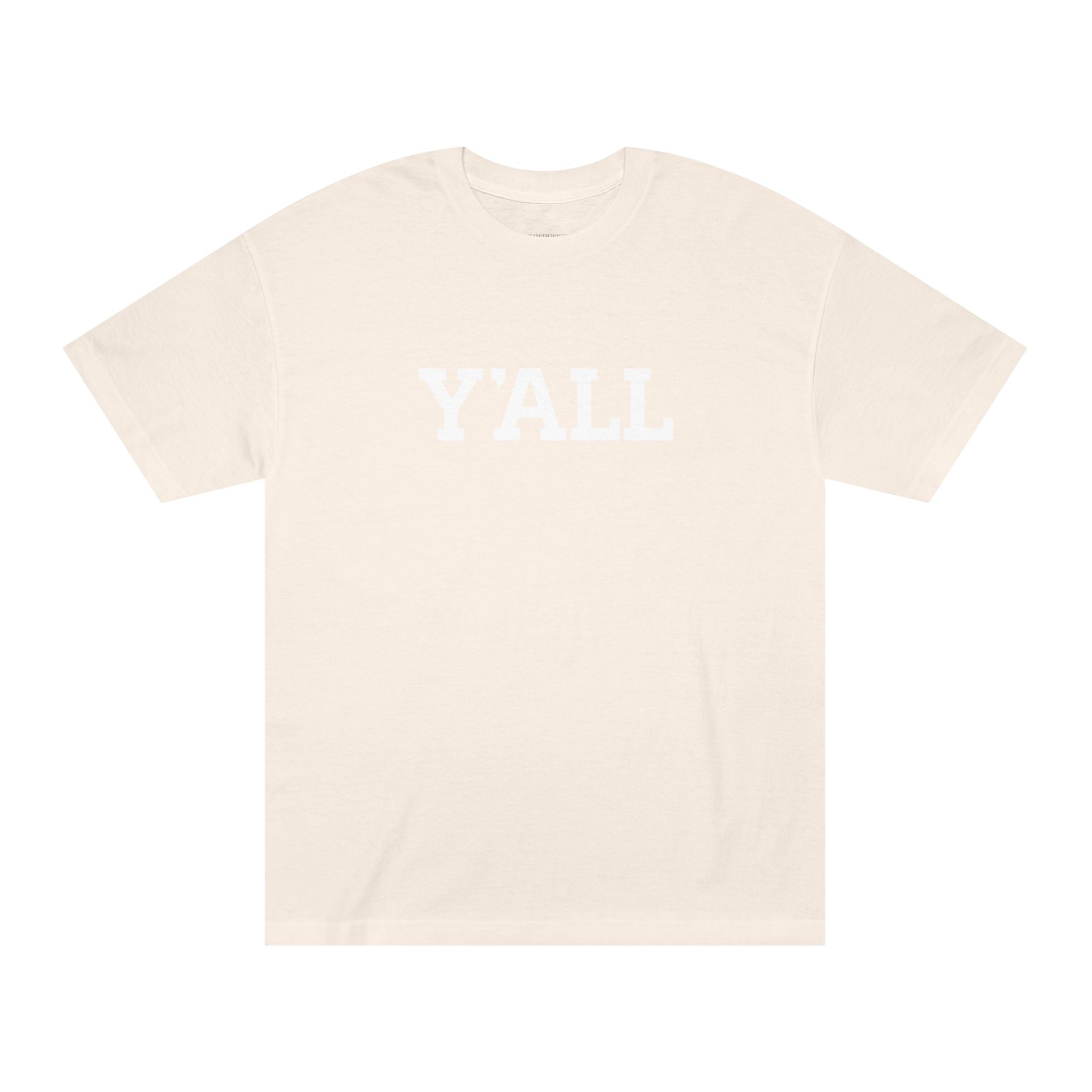 Y'ALL Tee — Minimal Micro Logo Cotton T-Shirt