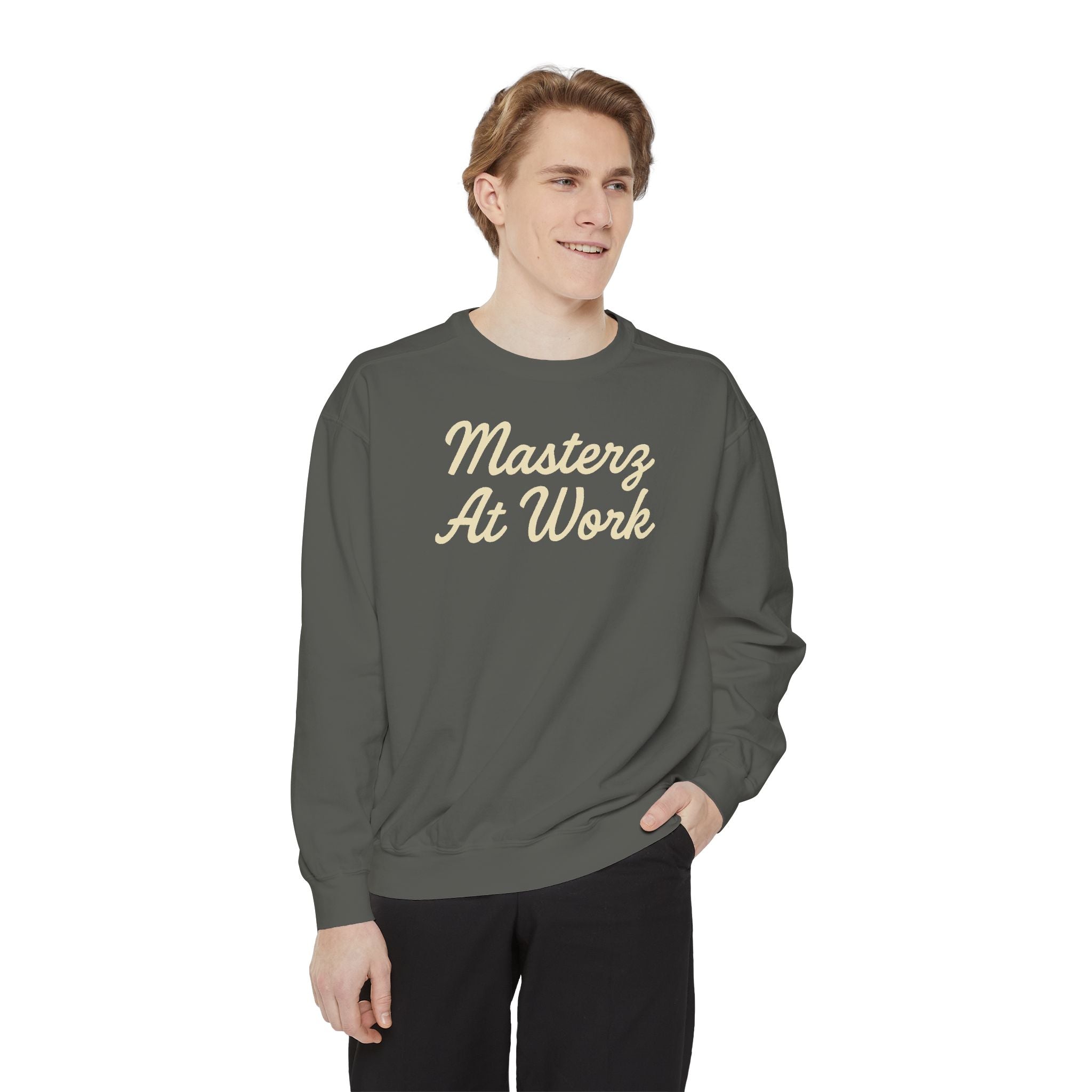 Sweatshirt — "Masterz At Work" Crewneck (Practice Practice Practice)