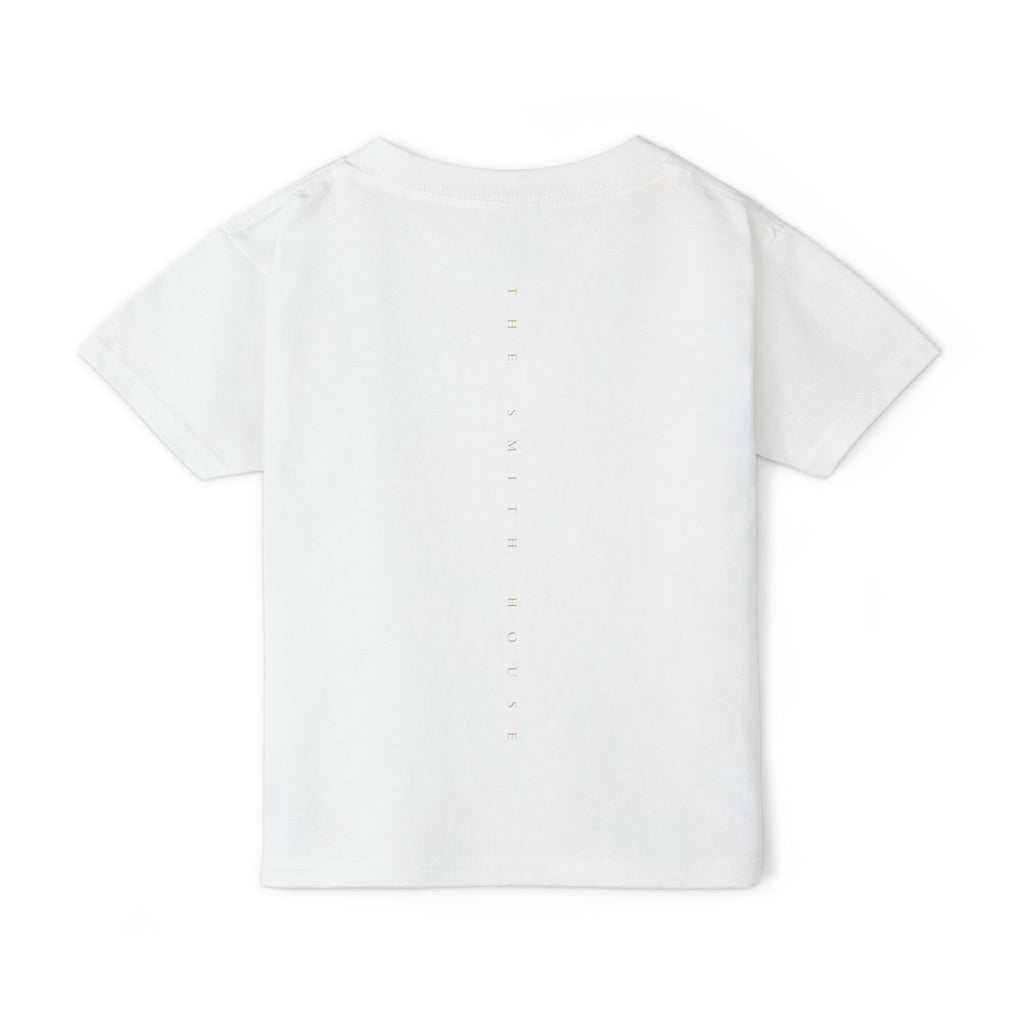 Toddler T-Shirt — "God Made" Red Retro Script Kids Tee