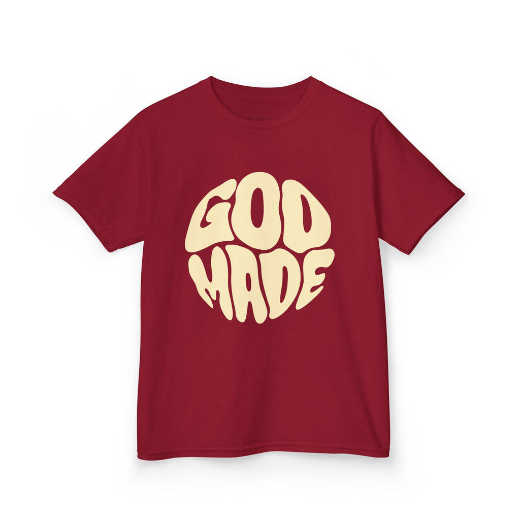 Kids God Made Tee - Fun & Faithful Cotton T-Shirt, Perfect for Birthdays, Holidays, Everyday Wear, Gift for Kids