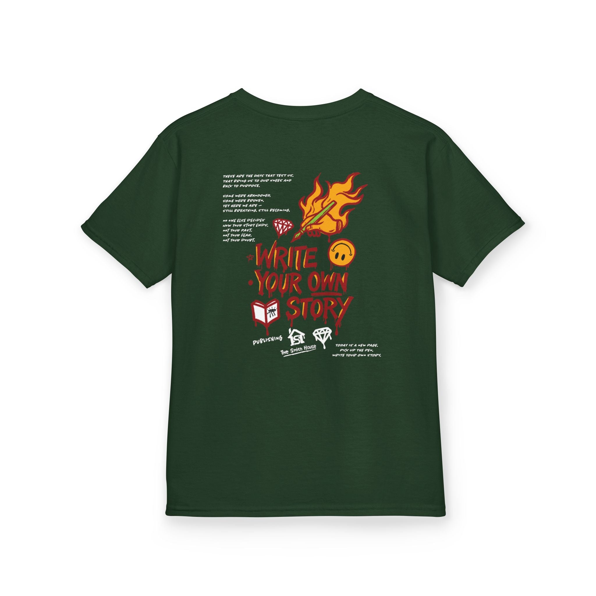 Empowering Kids Tee — "Write Your Own Story" Motivational Graphic T-Shirt