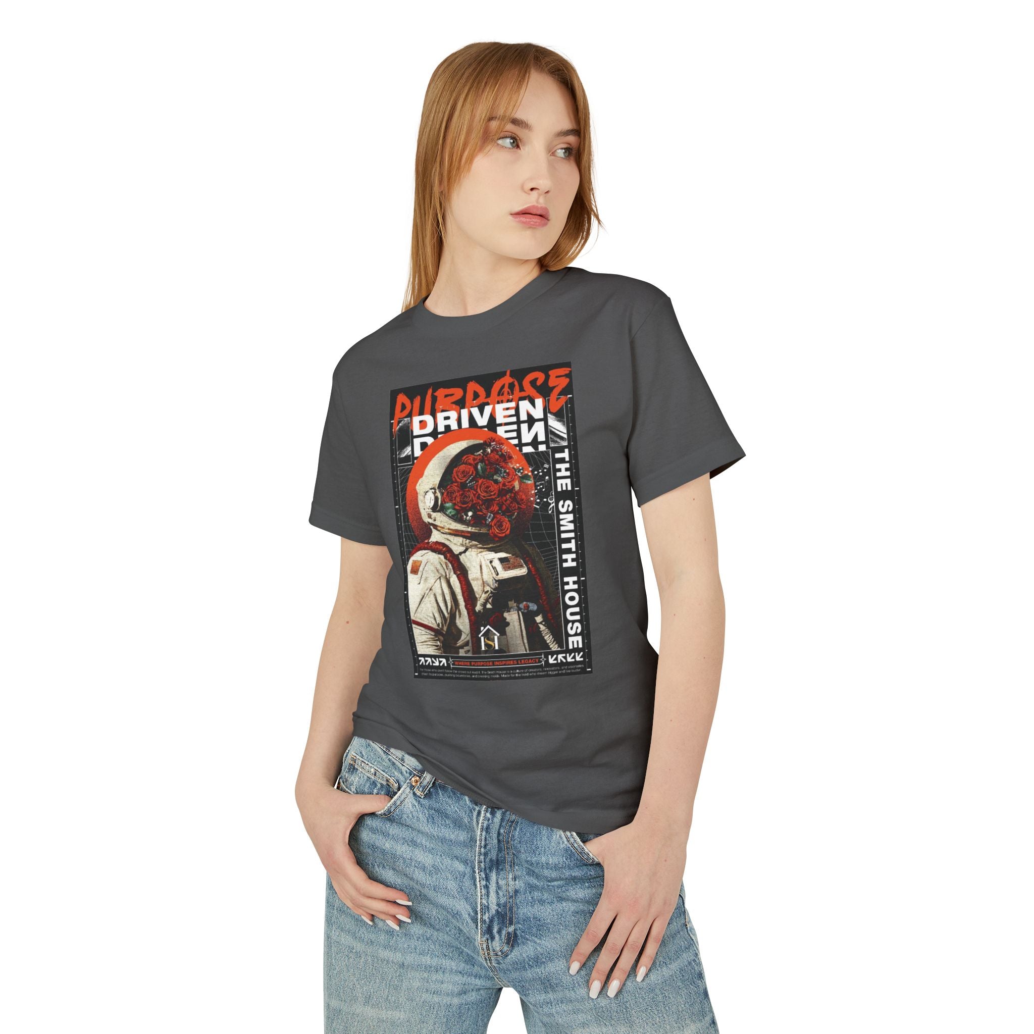 Purpose Driven Astronaut Tee, Unisex Graphic Shirt, Vintage Style T-Shirt, Casual Wear, Gift for Space Lovers, Motivational Apparel