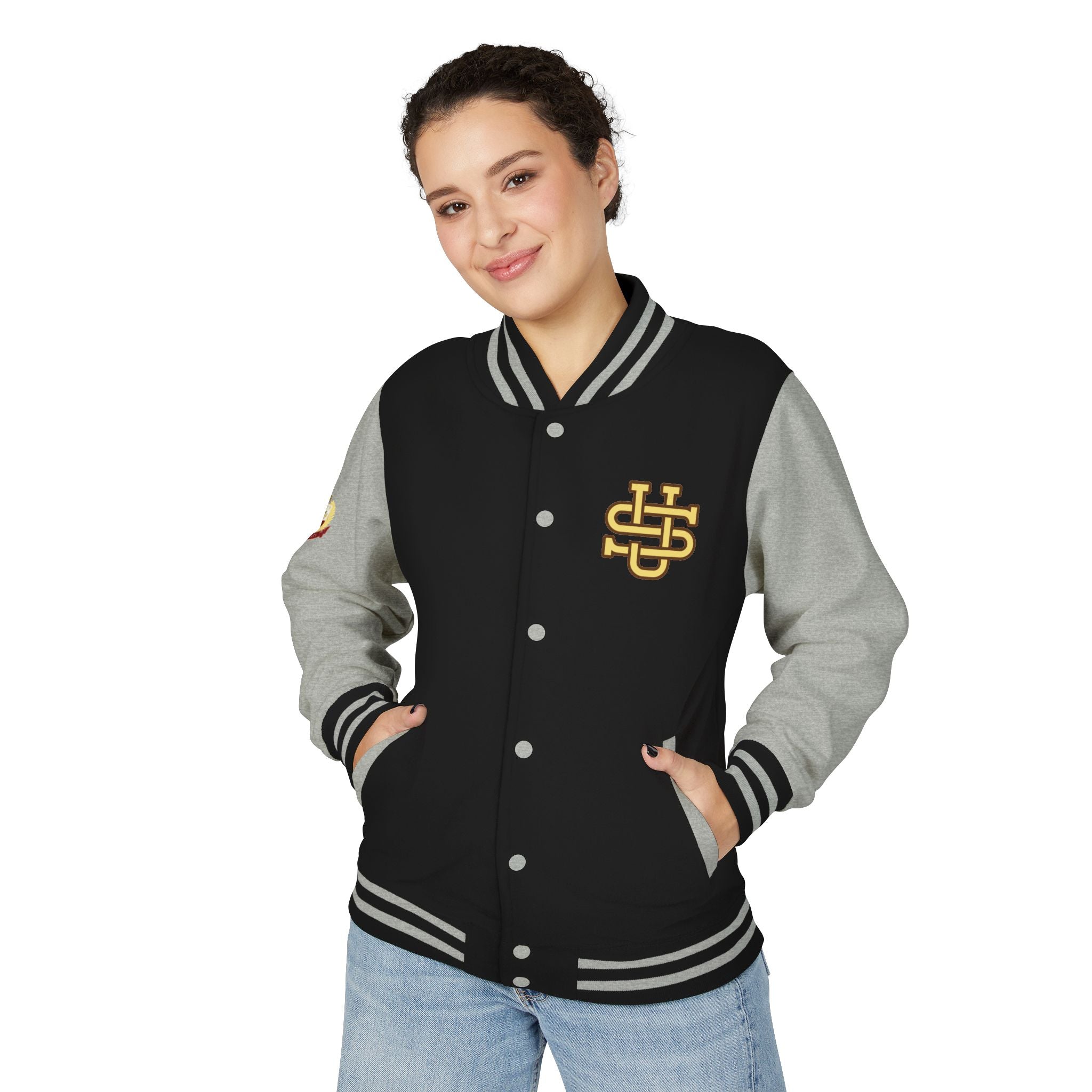Letterman Jacket — JS University Varsity Letterman Jacket with Script Back Logo