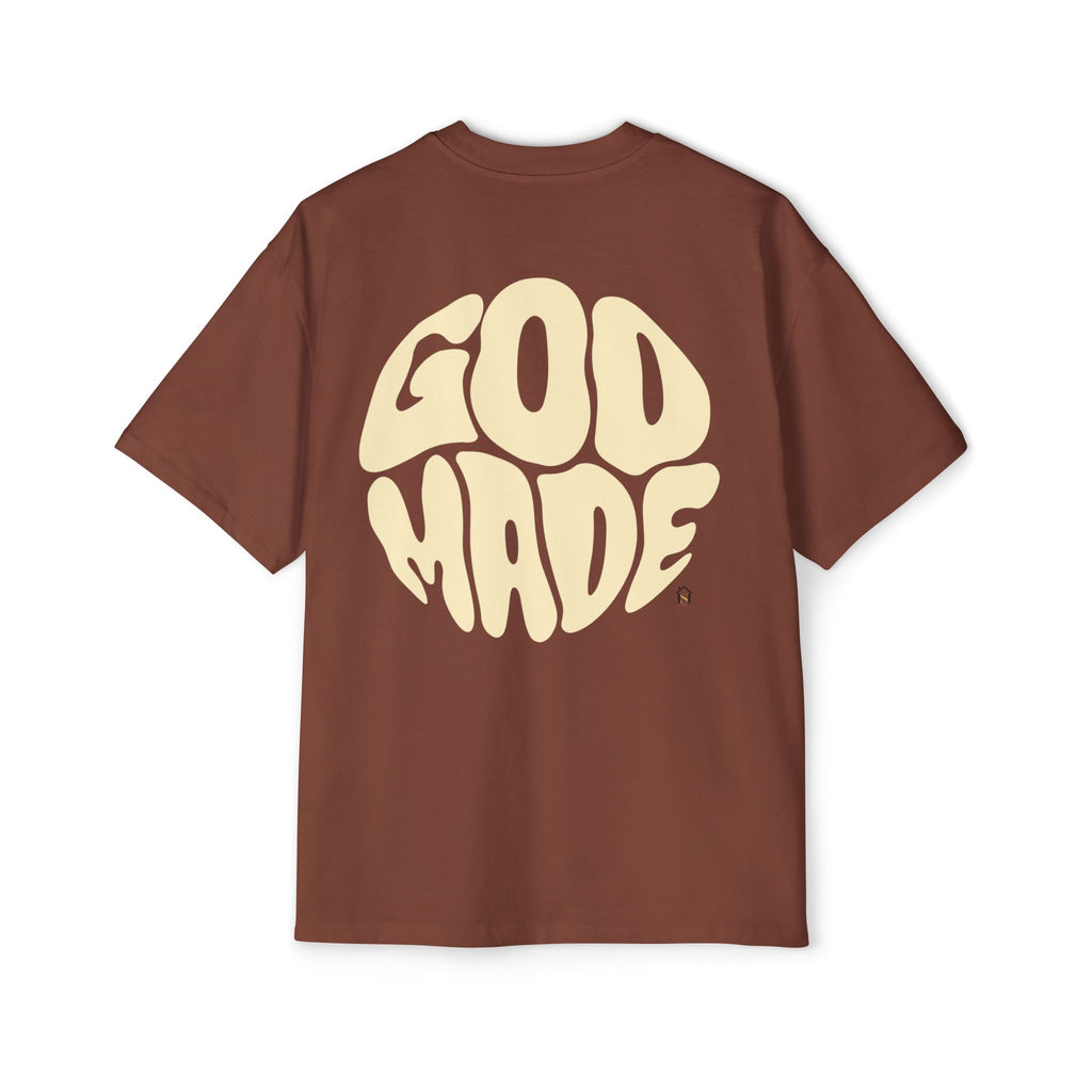 God Made Men's Heavy Oversized Tee, Casual Streetwear, Trendy Graphic Shirt, Unisex Gift, Everyday Comfort, Statement Tee