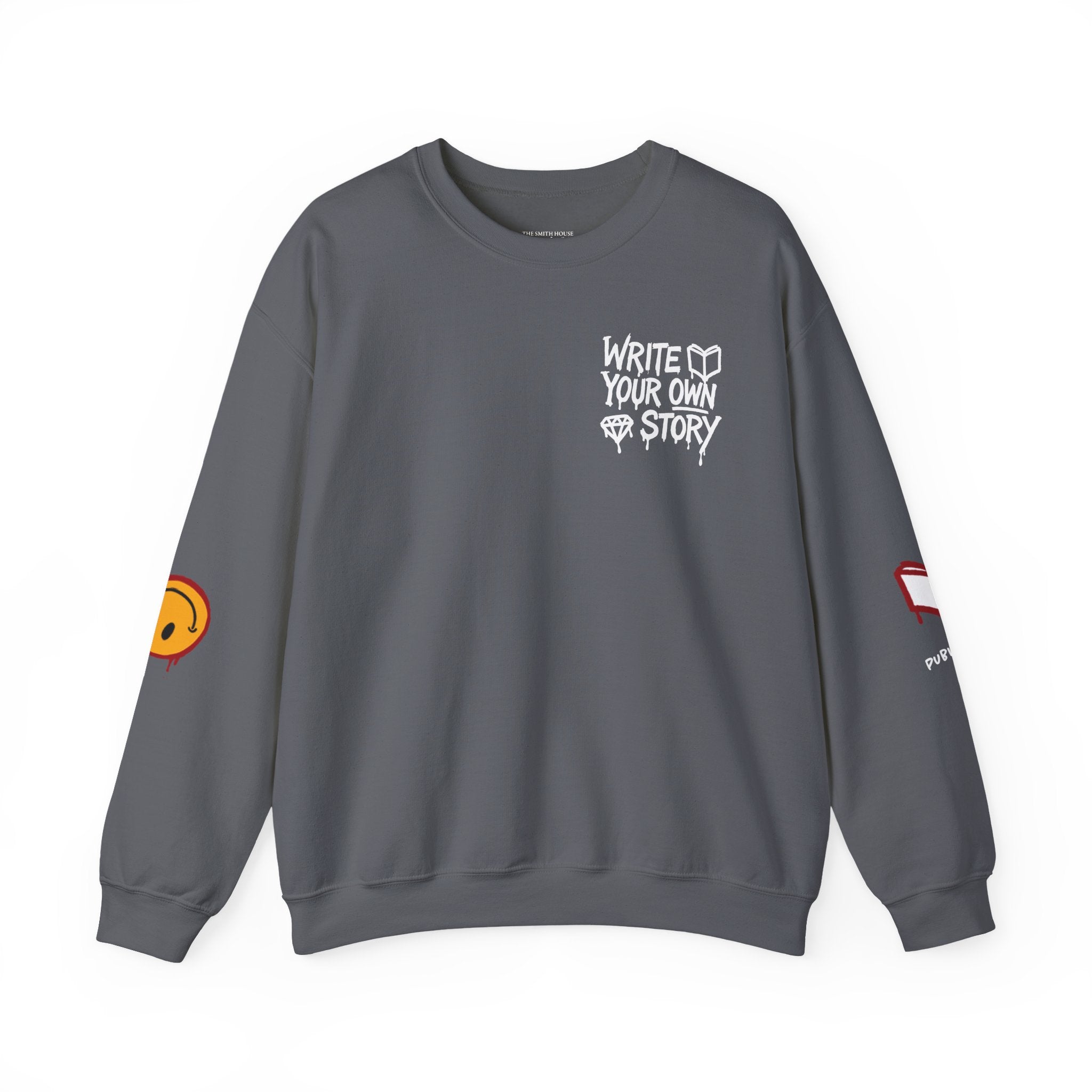 Write Your Own Story Crewneck Sweatshirt — Inspirational Graphic Pullover