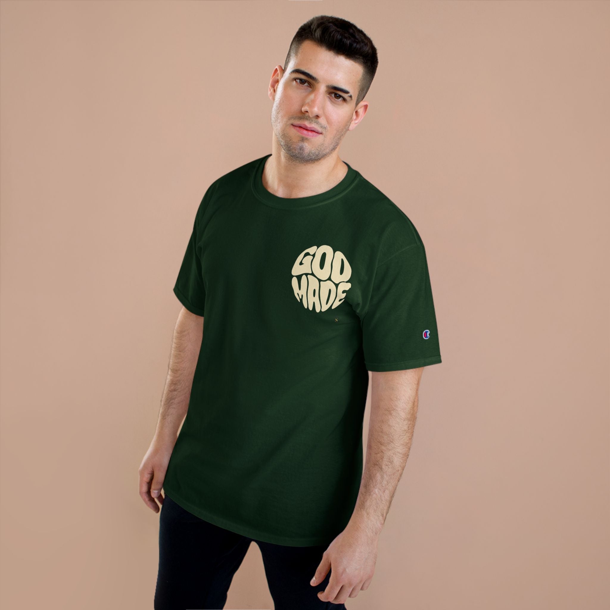 God Made Champion T-Shirt, Casual Wear, Gift for Believers, Inspirational Tee, Everyday Comfort