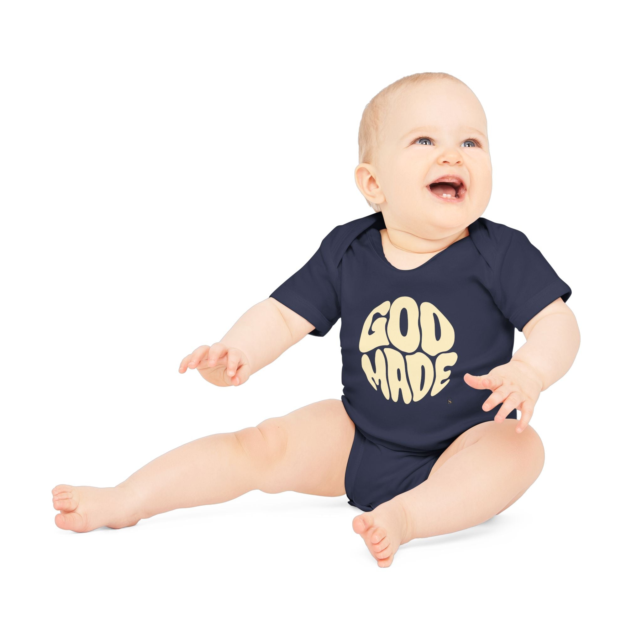 Baby Bodysuit — "God Made" Organic Short Sleeve Infant Onesie