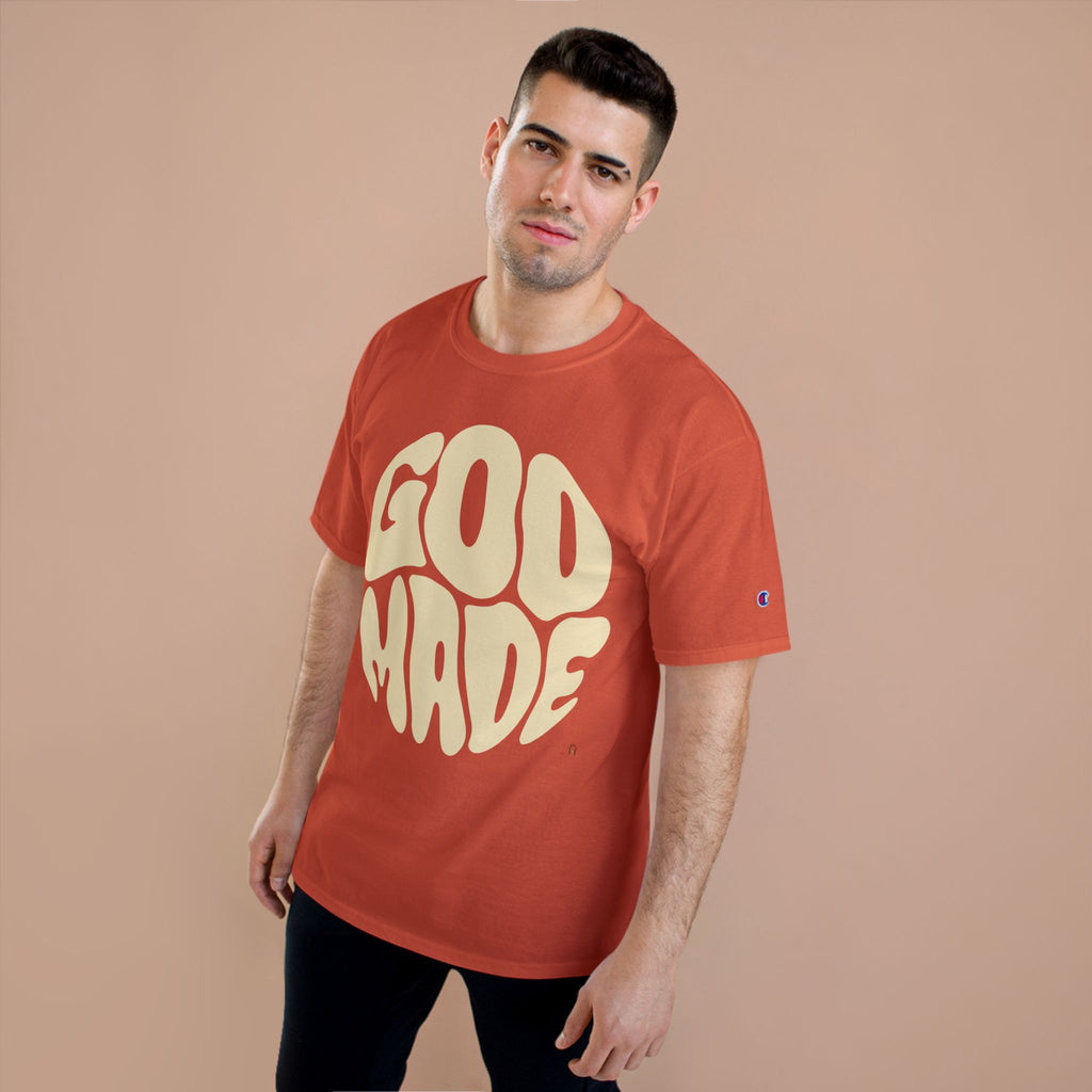 God Made Champion T-Shirt, Casual Wear, Gift for Believers, Inspirational Tee, Everyday Comfort