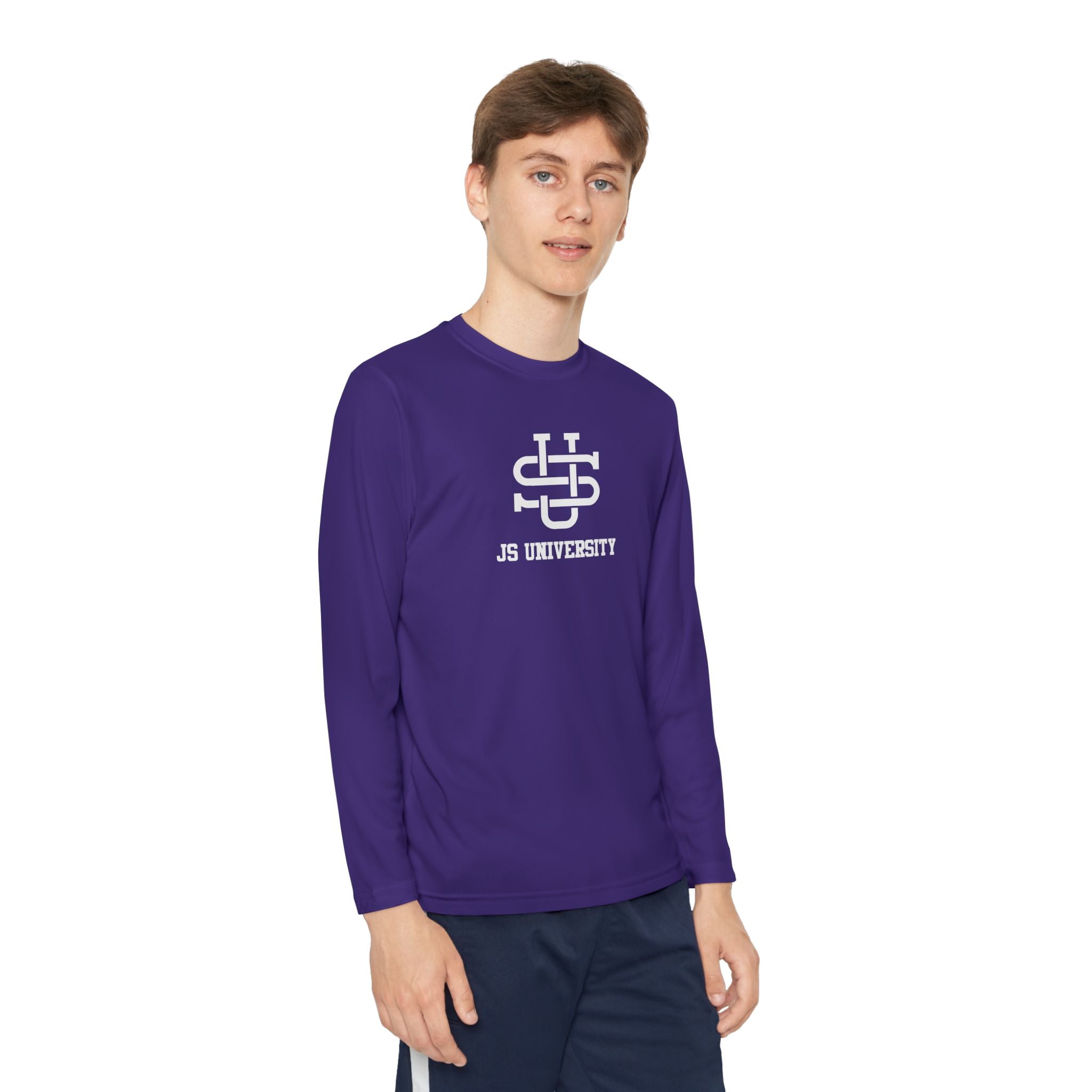 Youth Long Sleeve Stylish Sports Tee with Unique Design