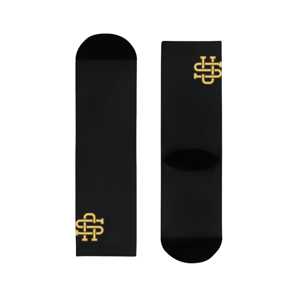 Stylish Sublimation Crew Socks with Trendy Design