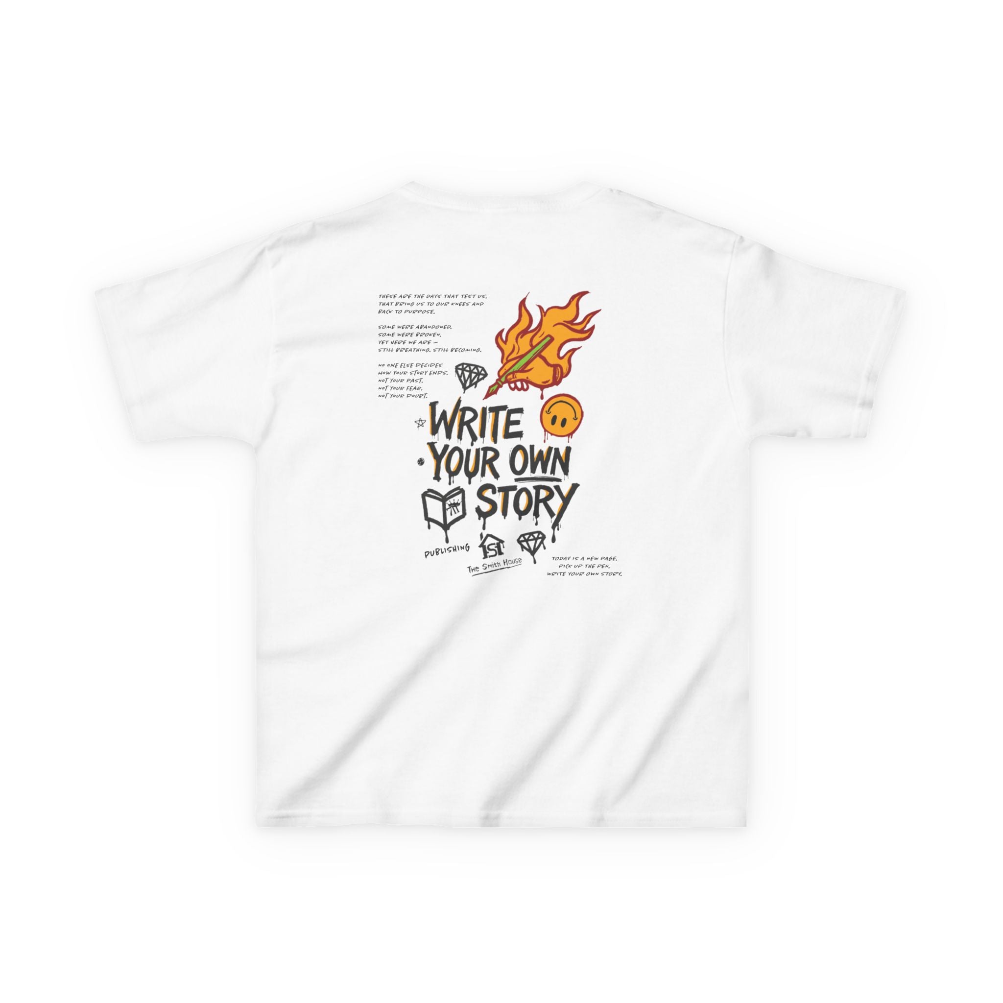 Empowering Kids Tee — "Write Your Own Story" Motivational Graphic T-Shirt