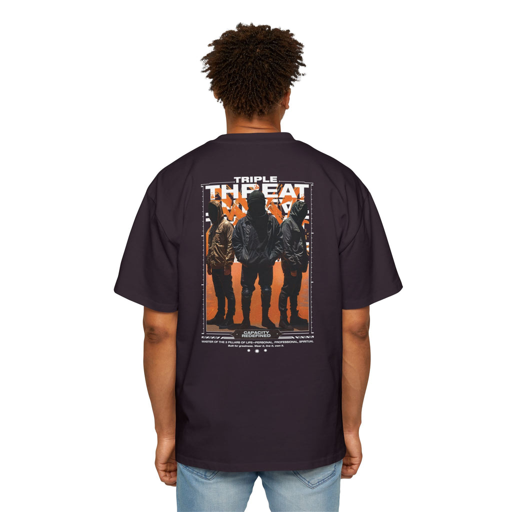 Graphic Tee — “Purpose” Front & Triple Threat Movie Poster Back