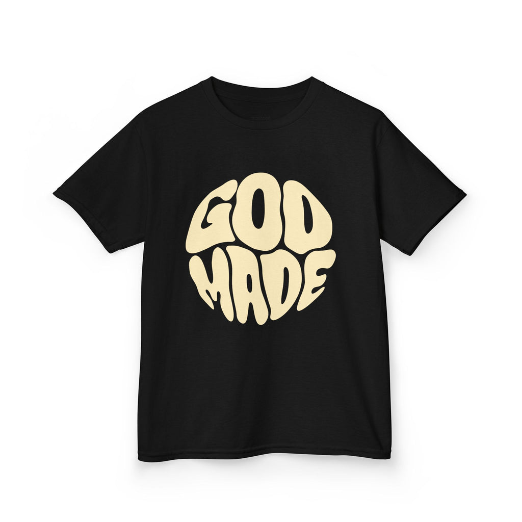 Kids God Made Tee - Fun & Faithful Cotton T-Shirt, Perfect for Birthdays, Holidays, Everyday Wear, Gift for Kids
