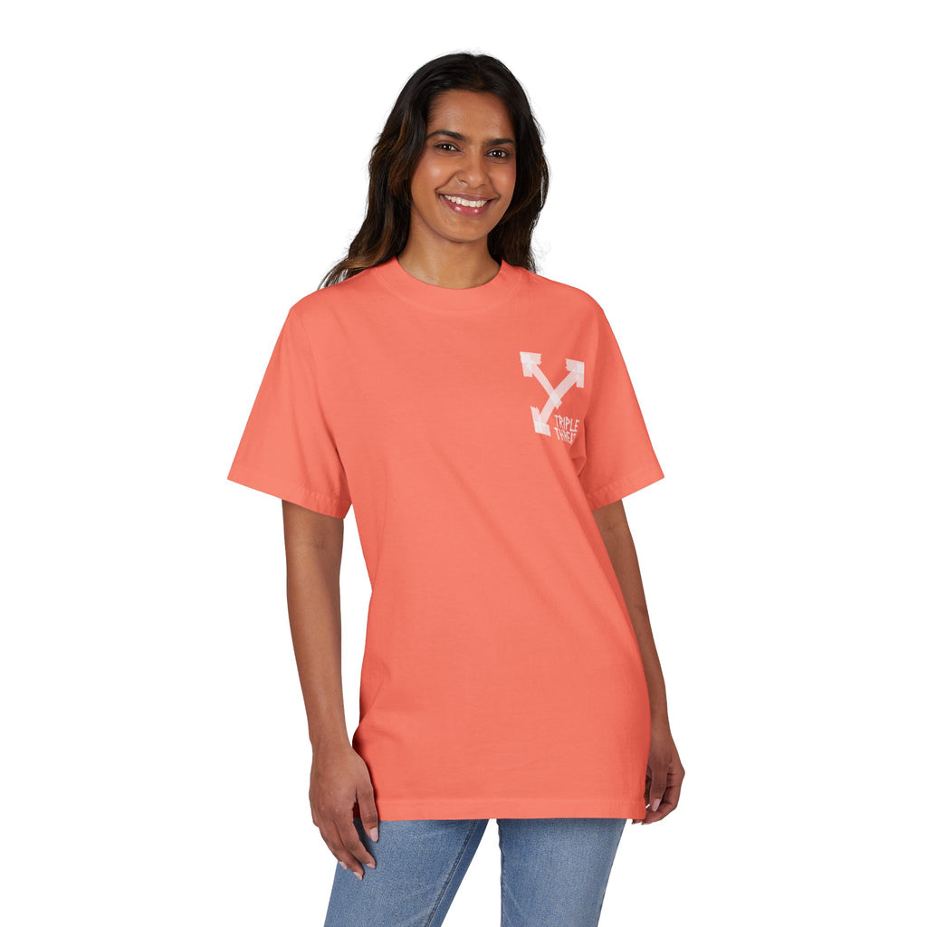 Triple Threat Unisex Drop-Shoulder T-Shirt, Stylish Graphic Tee, Streetwear Top, Casual Wear, Gift for Friends, Modern Fashion
