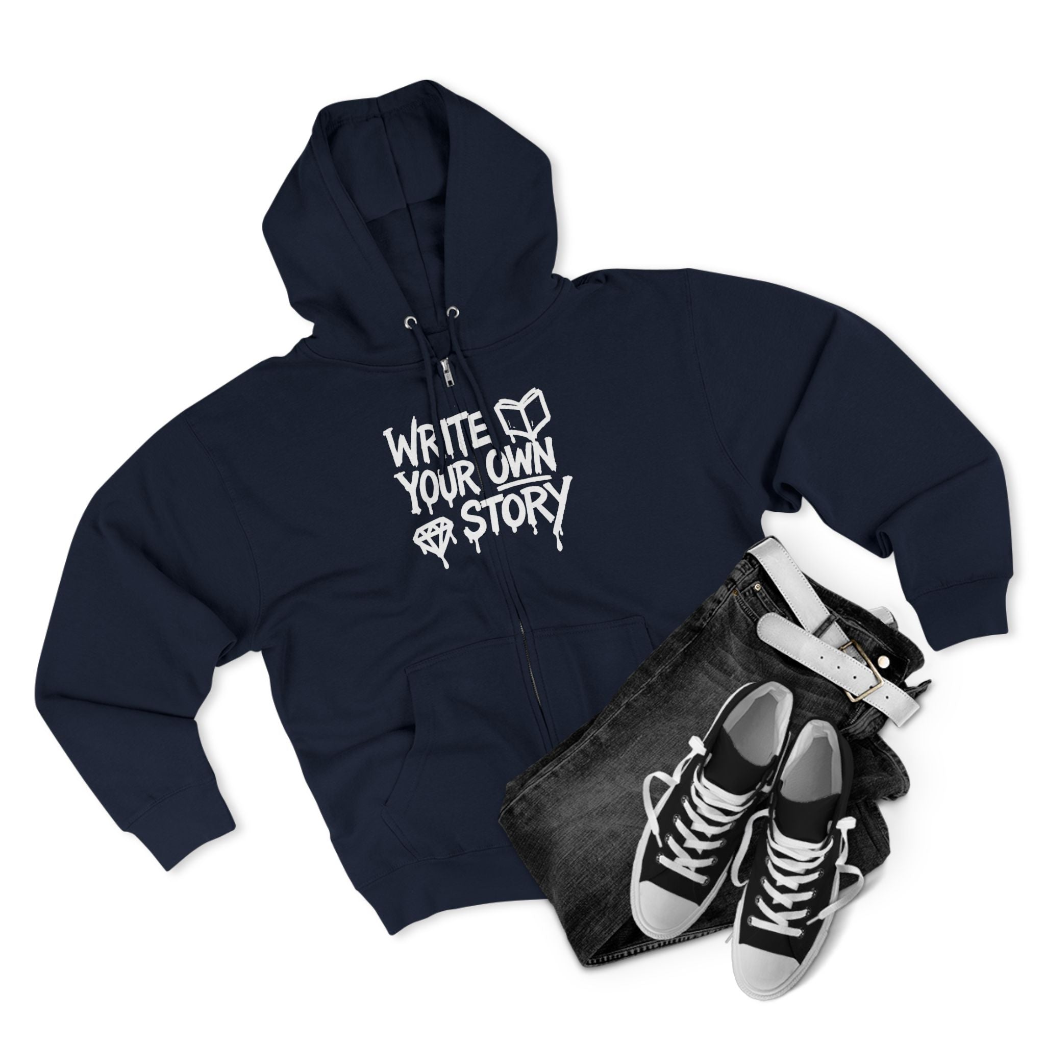 Inspirational Zip Hoodie Unisex - Write Your Own Story