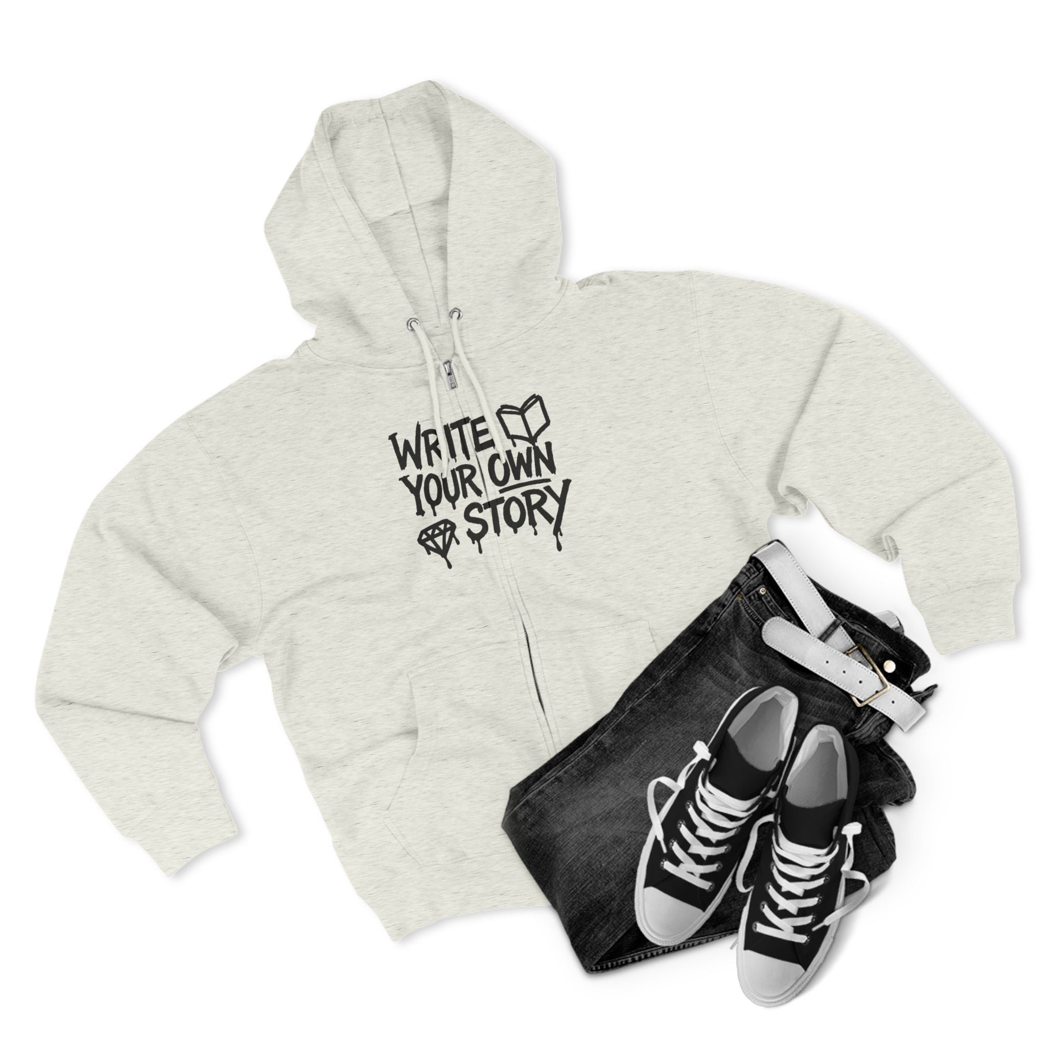 Inspirational Zip Hoodie - Write Your Own Story