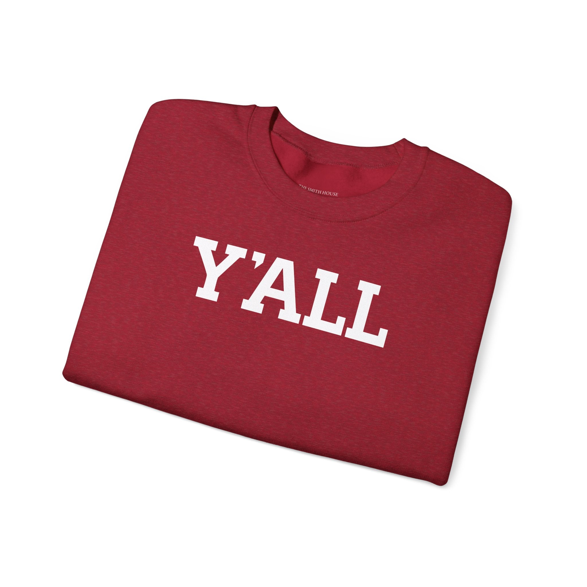 Y'ALL Crewneck Sweatshirt - Cozy Southern Collegiate Pullover