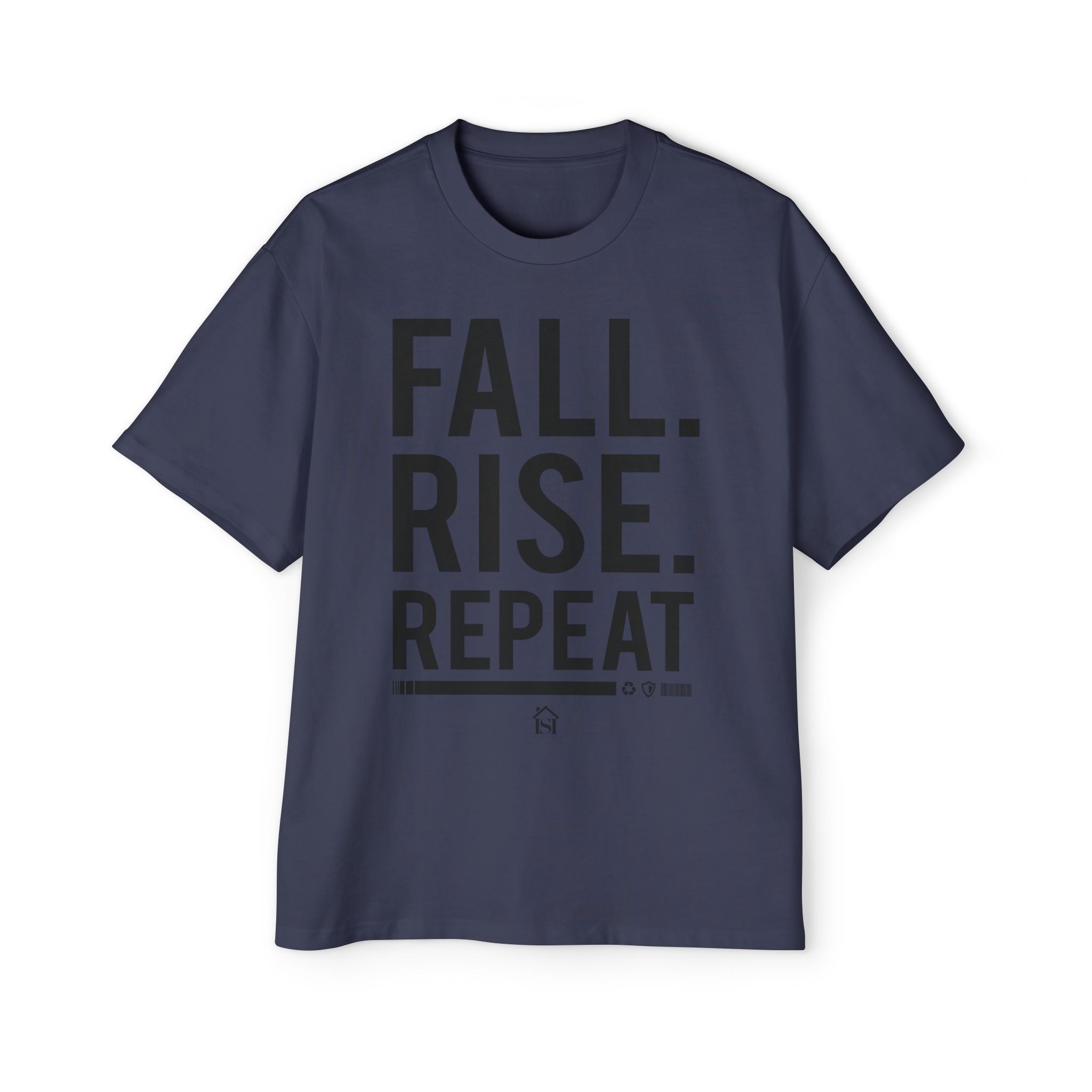 Men's Motivational Oversized Tee - Fall. Rise. Repeat. | Casual Streetwear, Gift for Him, Inspirational Shirt, Relaxed Fit Tee, [...]