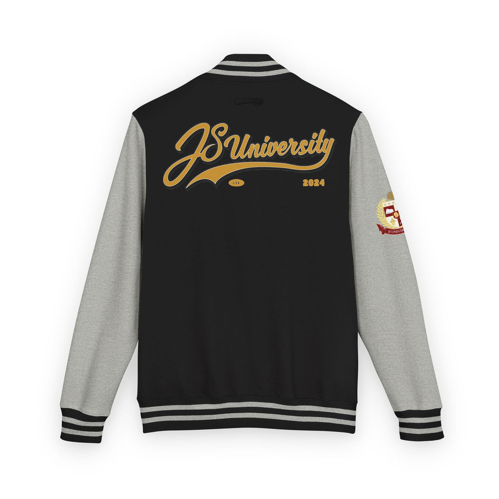 Letterman Jacket — JS University Varsity Letterman Jacket with Script Back Logo