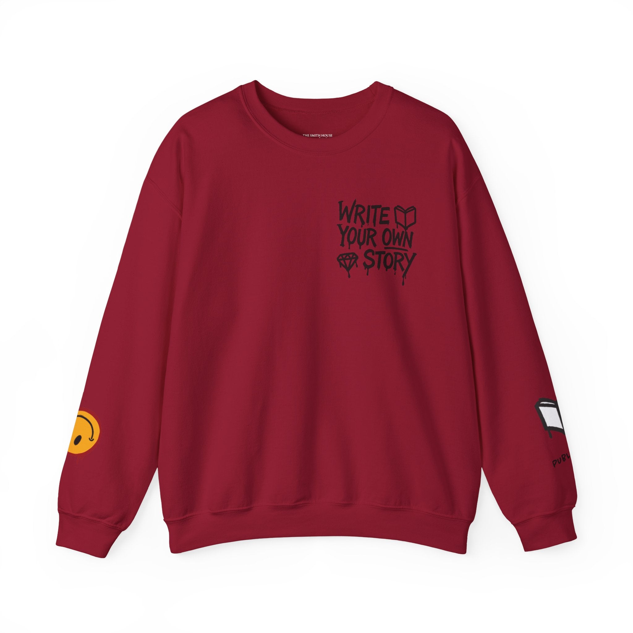 Write Your Own Story Crewneck Sweatshirt — Inspirational Graphic Pullover