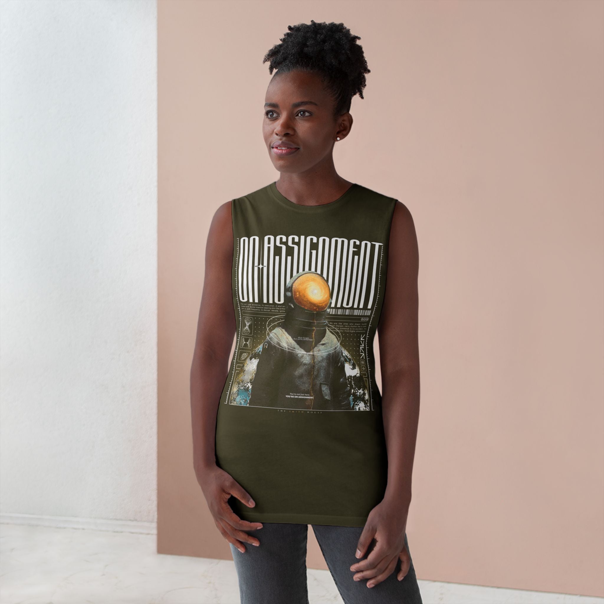 Astro-Inspired Unisex Tank Top, Graphic Sleeveless Shirt, Casual Summer Wear, Perfect Gift for Space Lovers, Festival Attire