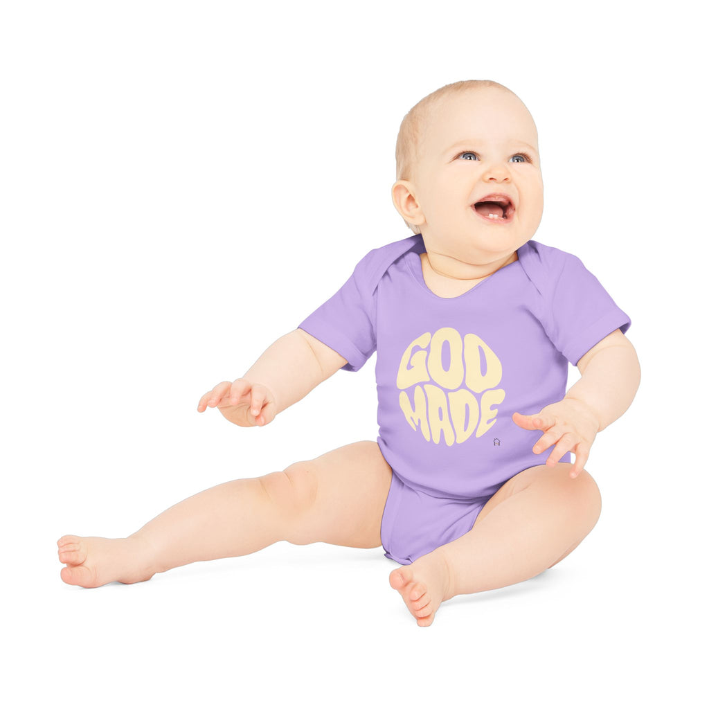 Baby Bodysuit — "God Made" Organic Short Sleeve Infant Onesie