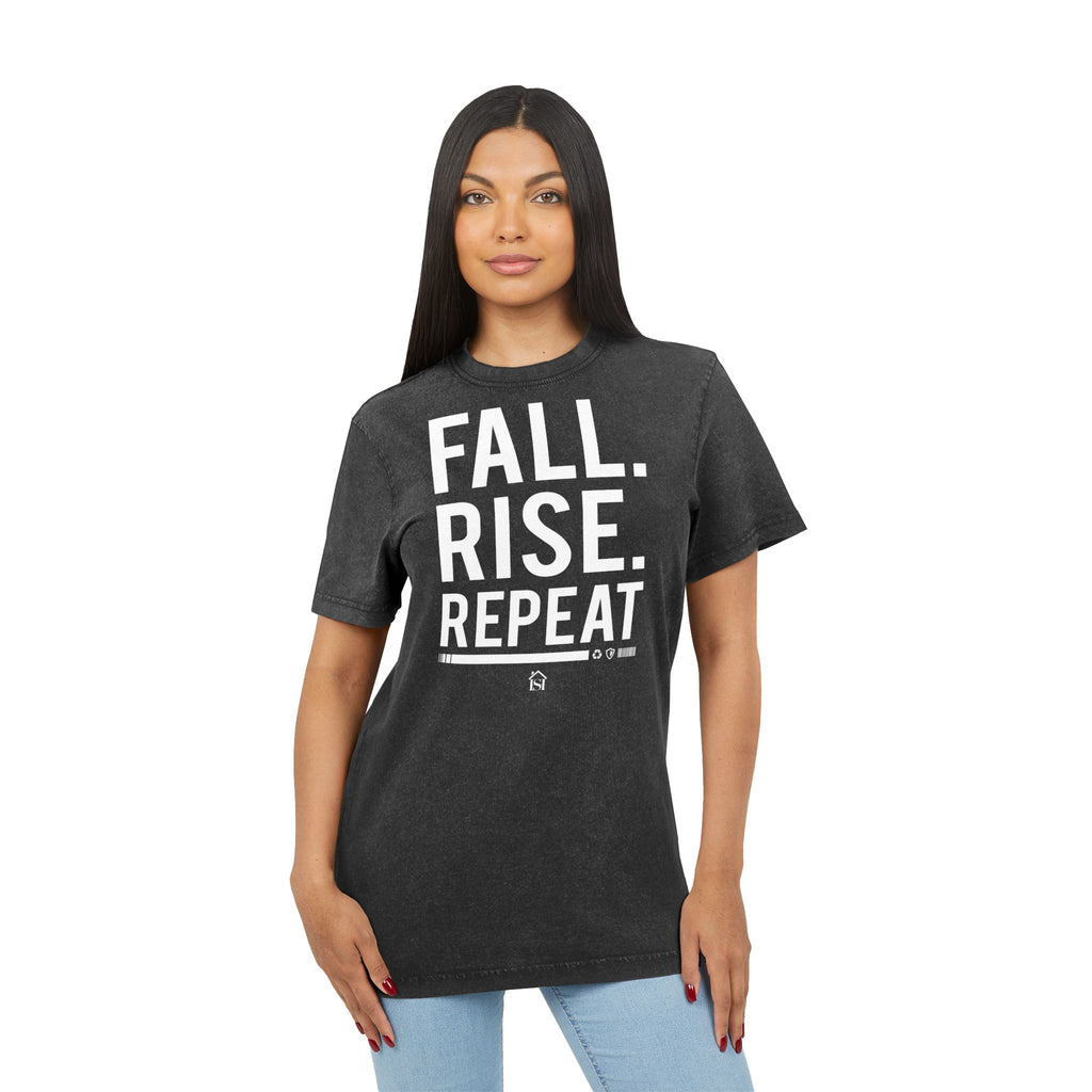 Acid Washed Inspirational Tee, Fall Rise Repeat Shirt, Motivational T-Shirt, Unique Gift for Fitness Lovers, Casual Everyday Wear, [...]