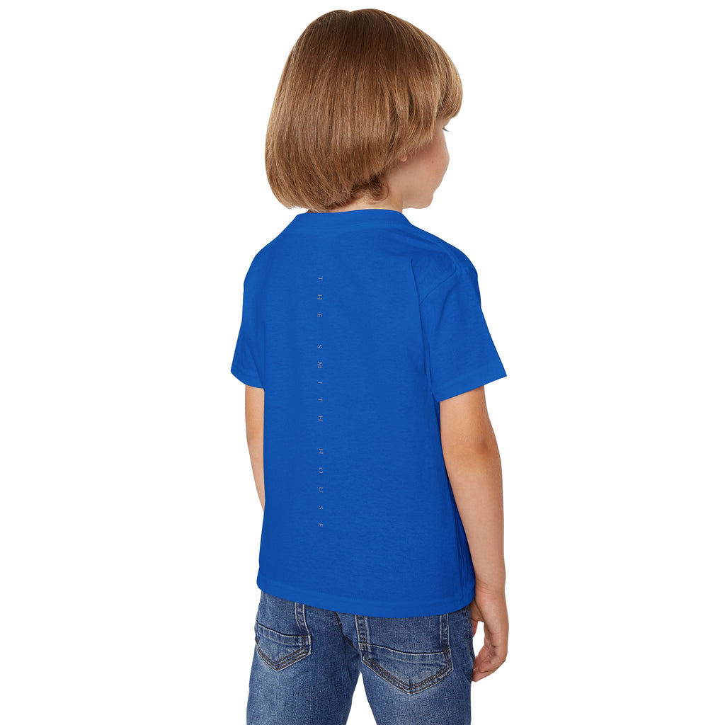 Toddler T-Shirt — "God Made" Red Retro Script Kids Tee