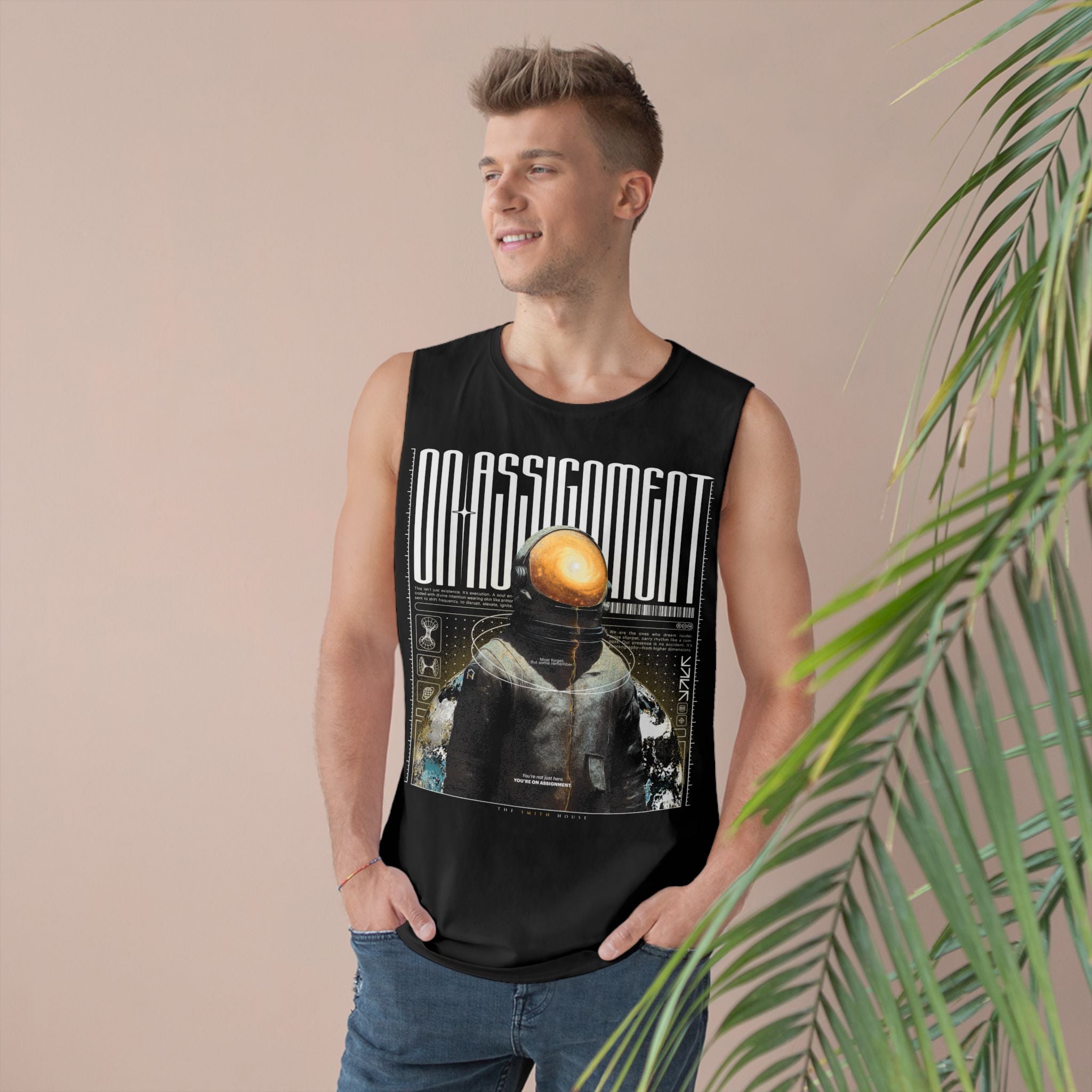 Astro-Inspired Unisex Tank Top, Graphic Sleeveless Shirt, Casual Summer Wear, Perfect Gift for Space Lovers, Festival Attire