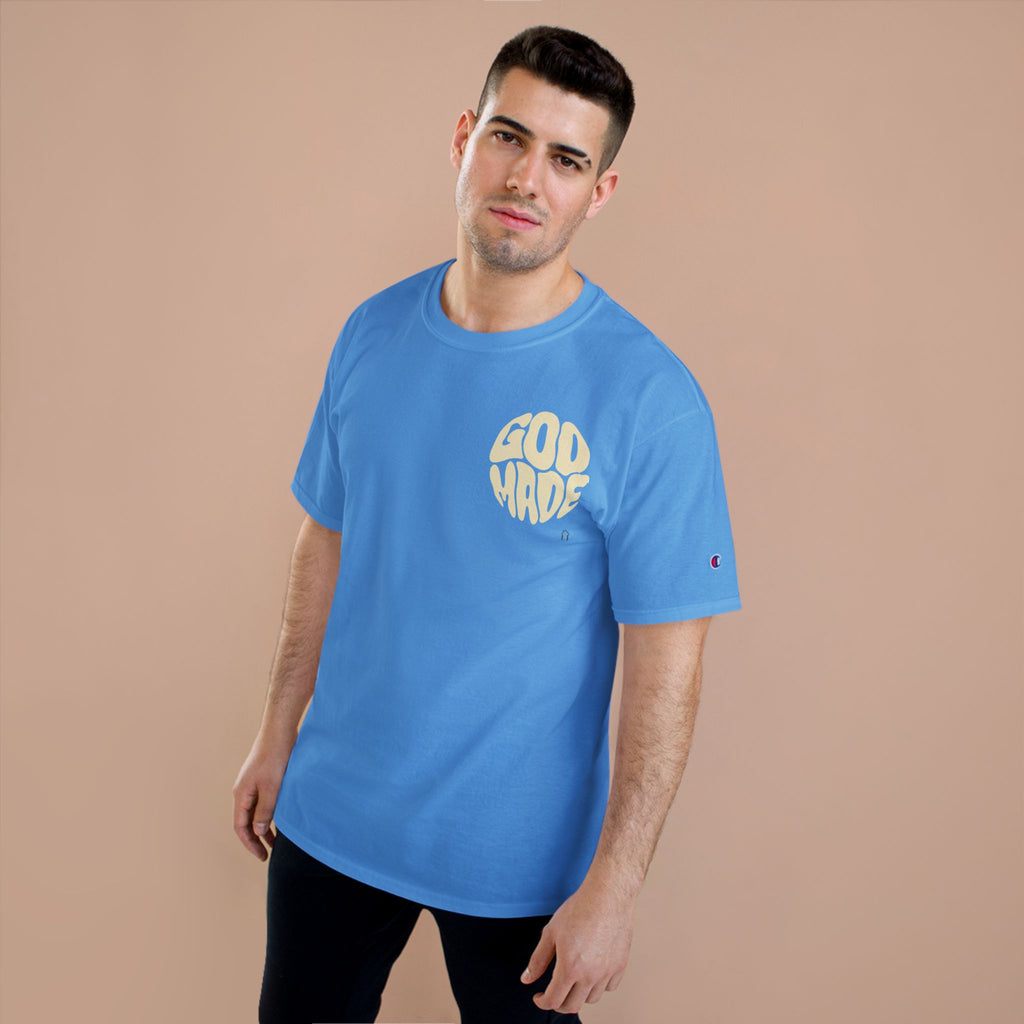 God Made Champion T-Shirt, Casual Wear, Gift for Believers, Inspirational Tee, Everyday Comfort