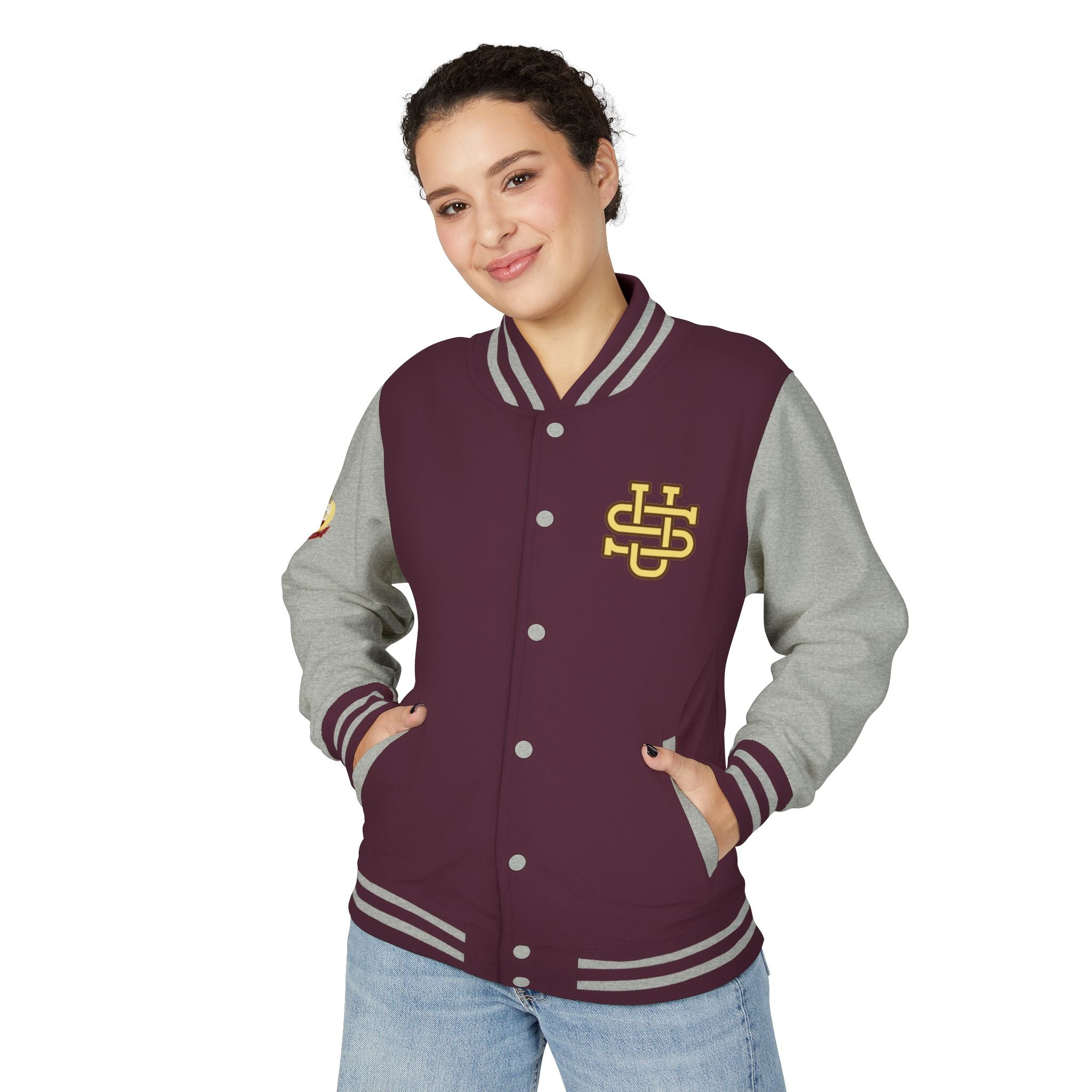Letterman Jacket — JS University Varsity Letterman Jacket with Script Back Logo