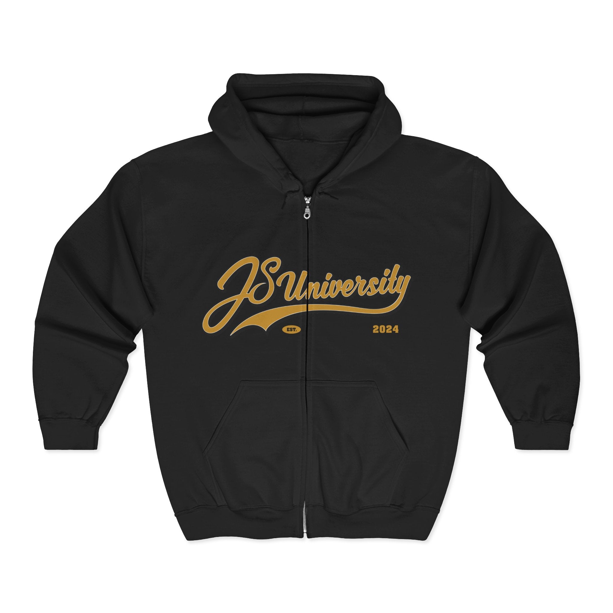 JS University Zip Hoodie - Cozy Unisex Sweatshirt for Students and Alumni