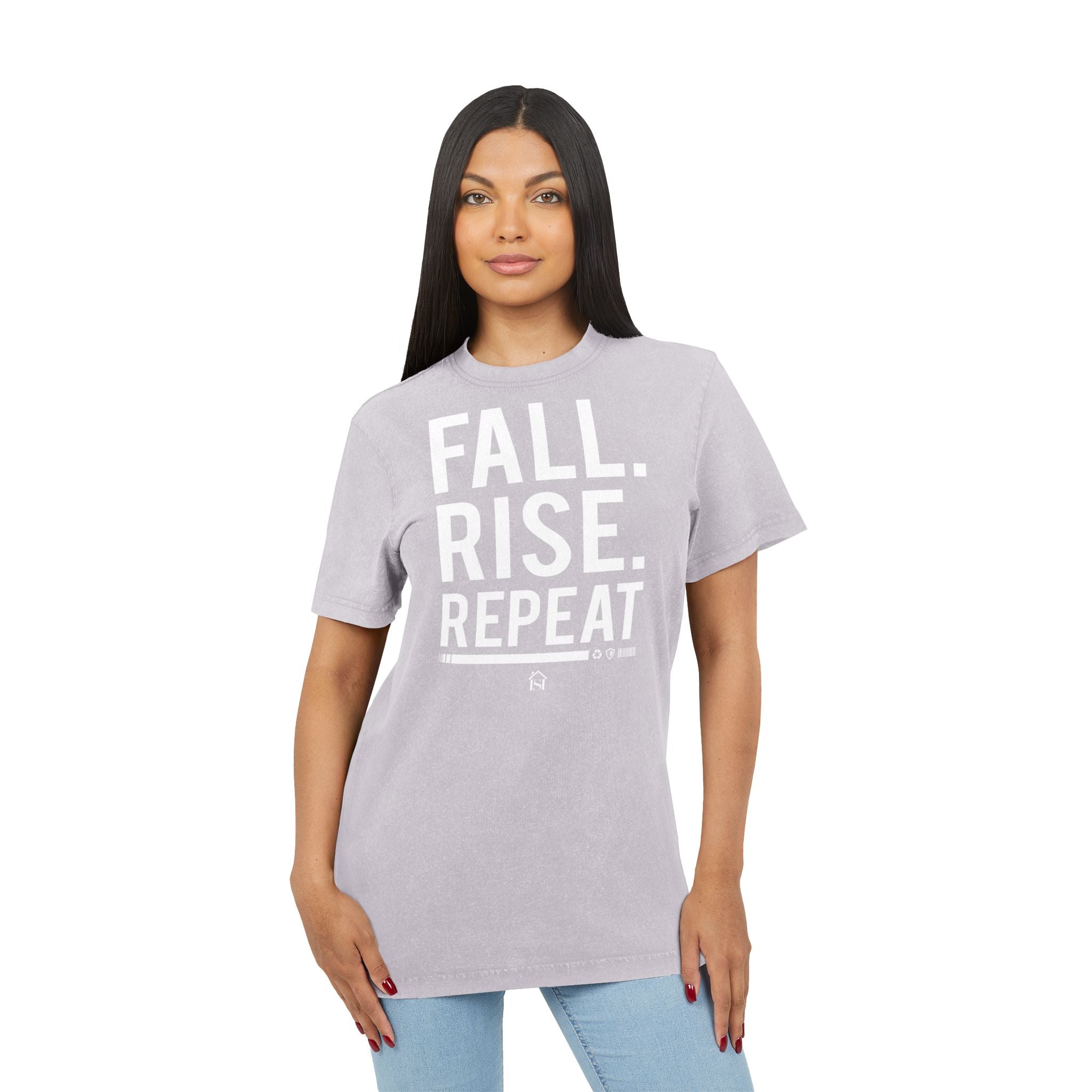 Acid Washed Inspirational Tee, Fall Rise Repeat Shirt, Motivational T-Shirt, Unique Gift for Fitness Lovers, Casual Everyday Wear, [...]