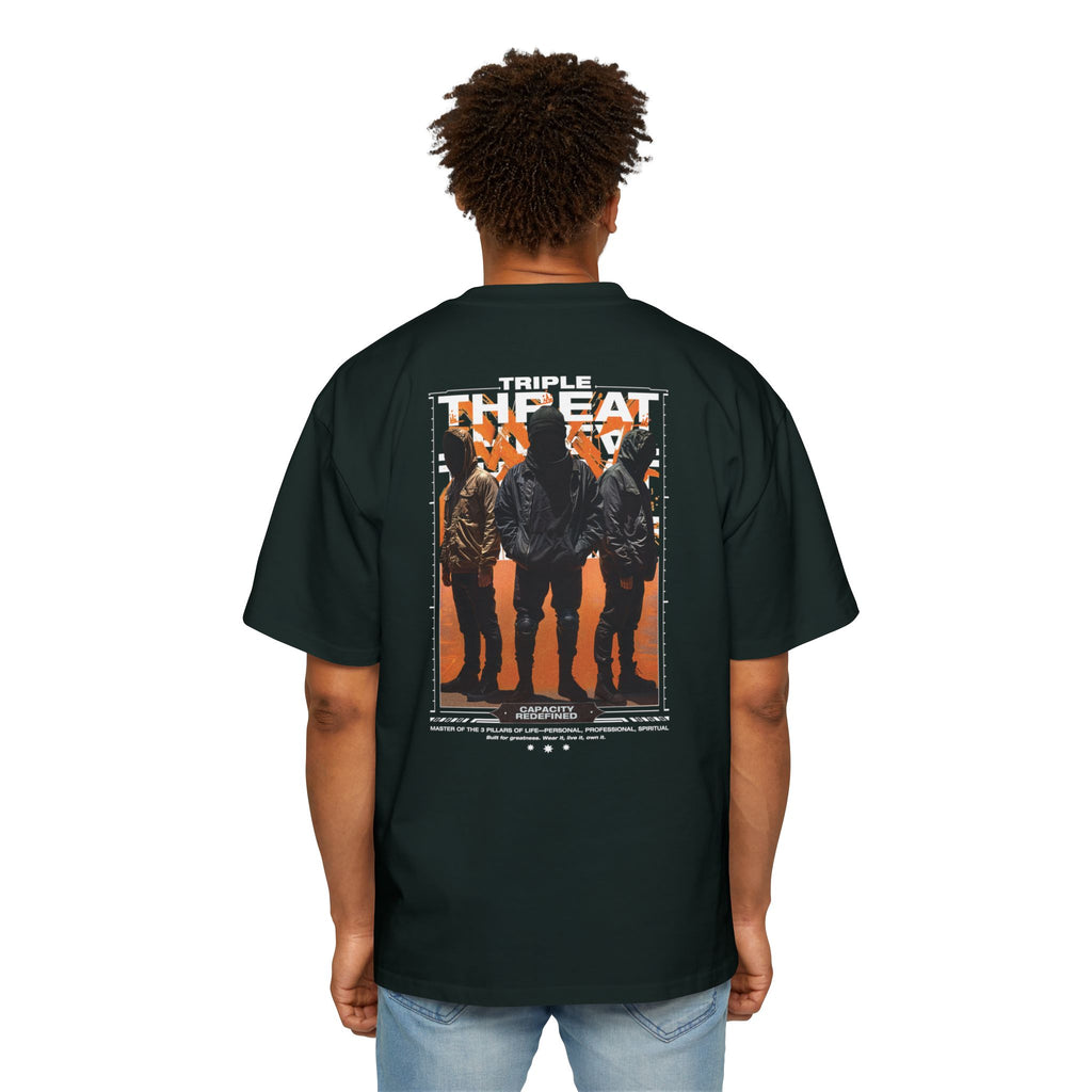 Graphic Tee — “Purpose” Front & Triple Threat Movie Poster Back