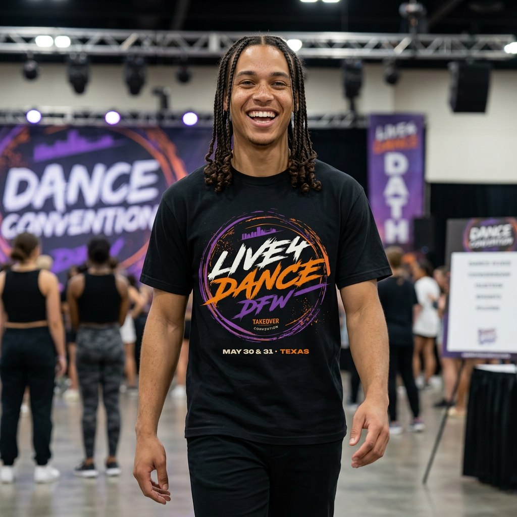 Live 4 Dance DFW Takeover T-Shirt — Live4LoveCharities Dance Convention Shirt