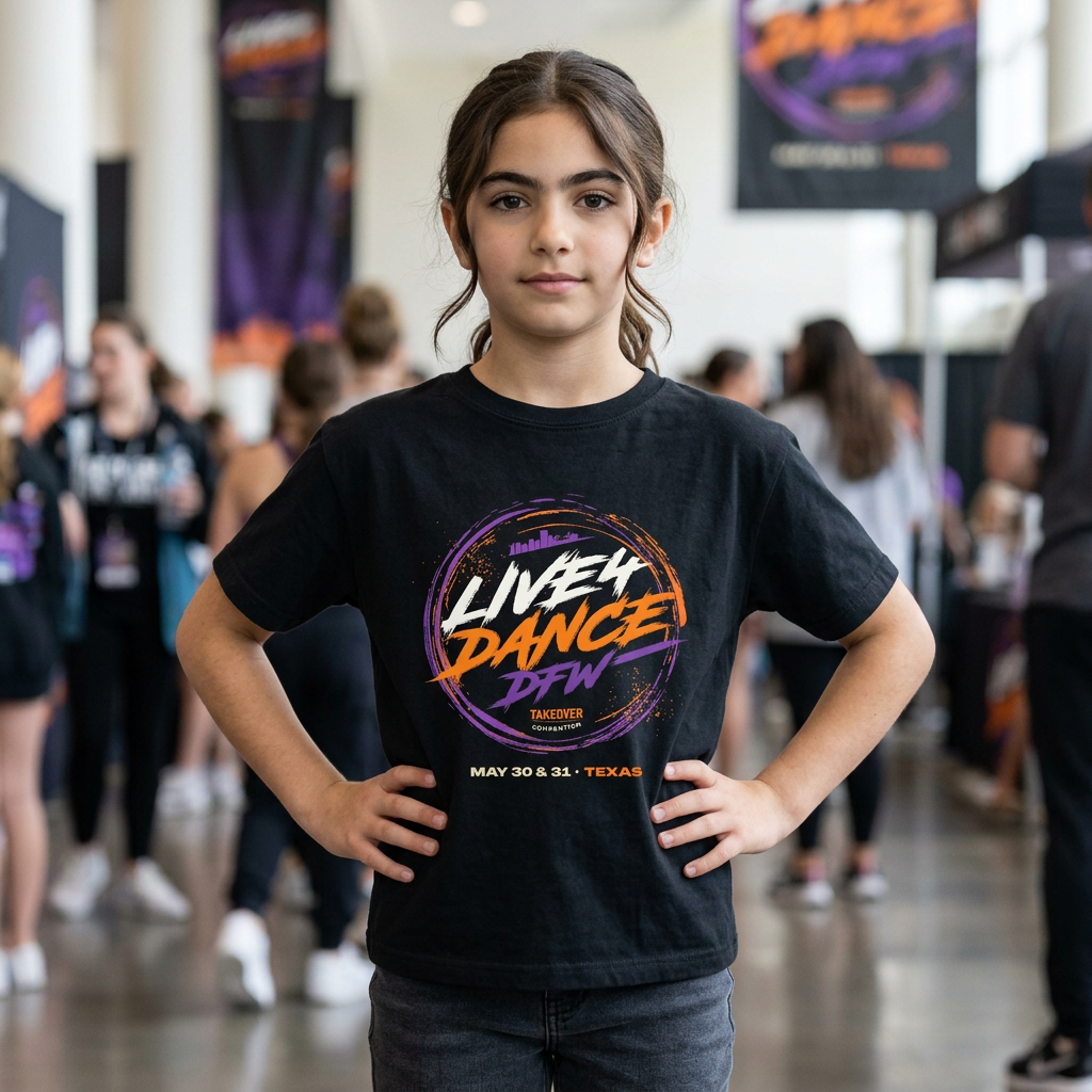 Live 4 Dance Youth Tee — Live4Dance DFW Event Shirt (May 30–31, Texas)