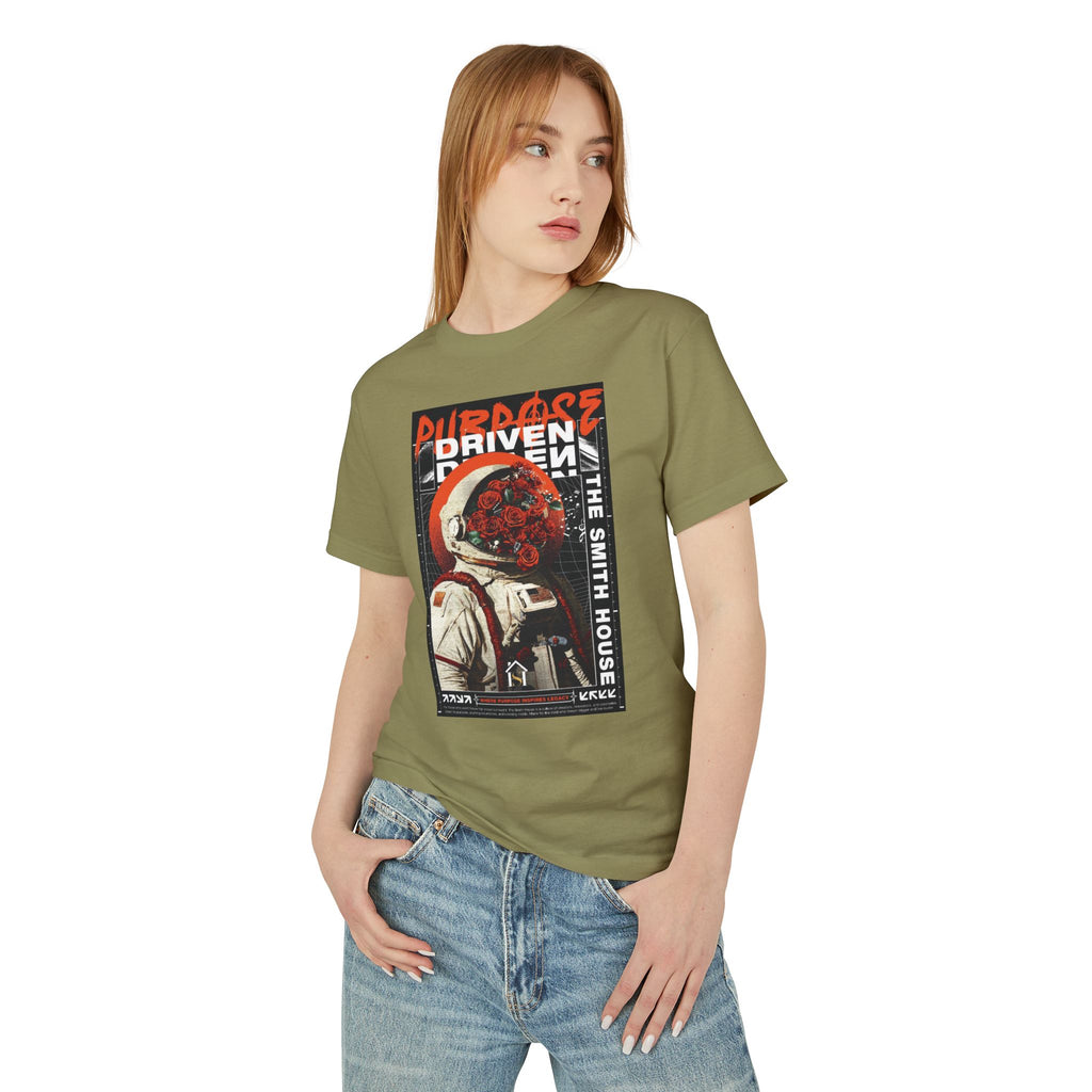 Purpose Driven Astronaut Tee, Unisex Graphic Shirt, Vintage Style T-Shirt, Casual Wear, Gift for Space Lovers, Motivational Apparel